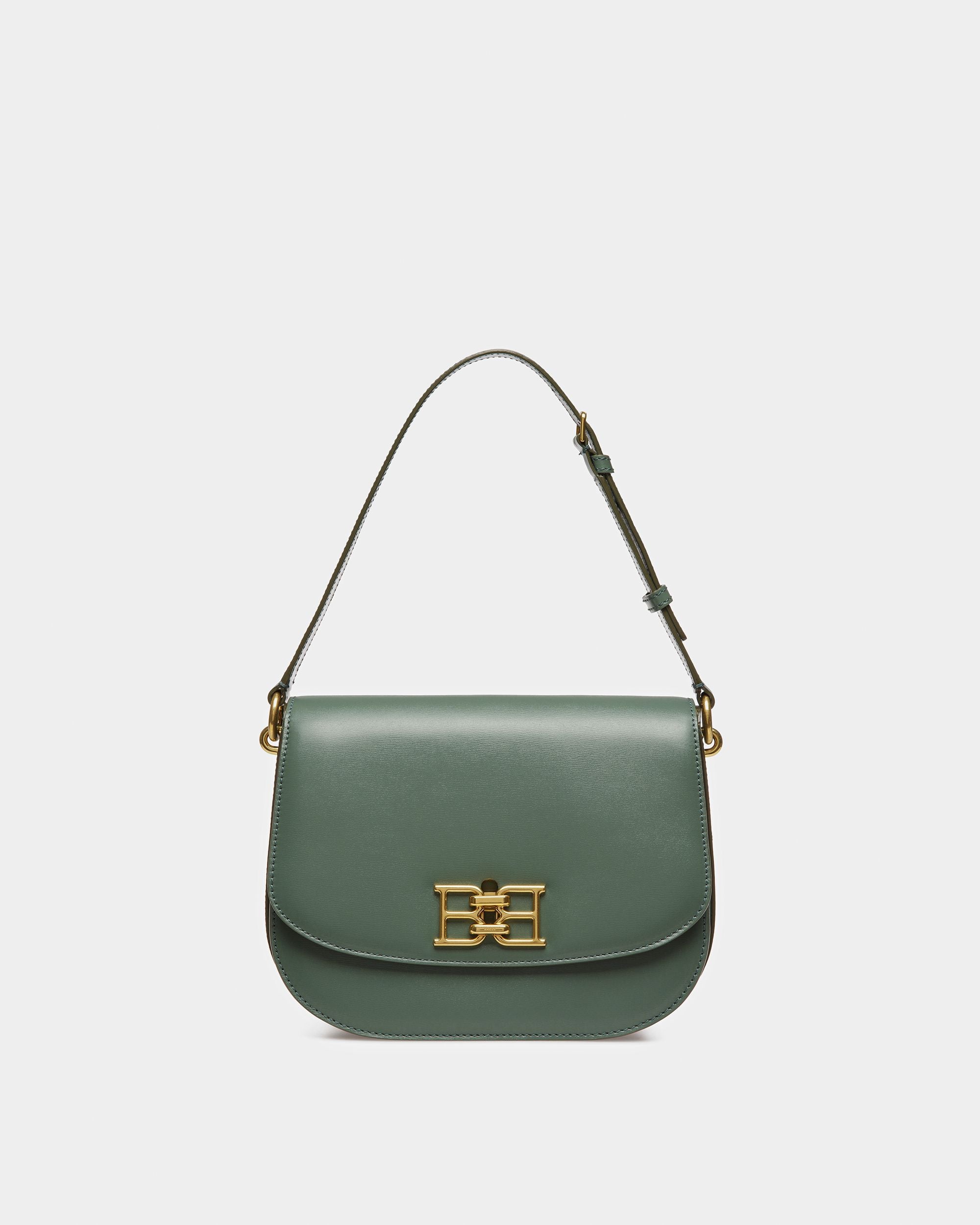 Beckie Sac À Bandoulière En Cuir Vert Sauge - Femme - Bally - 07