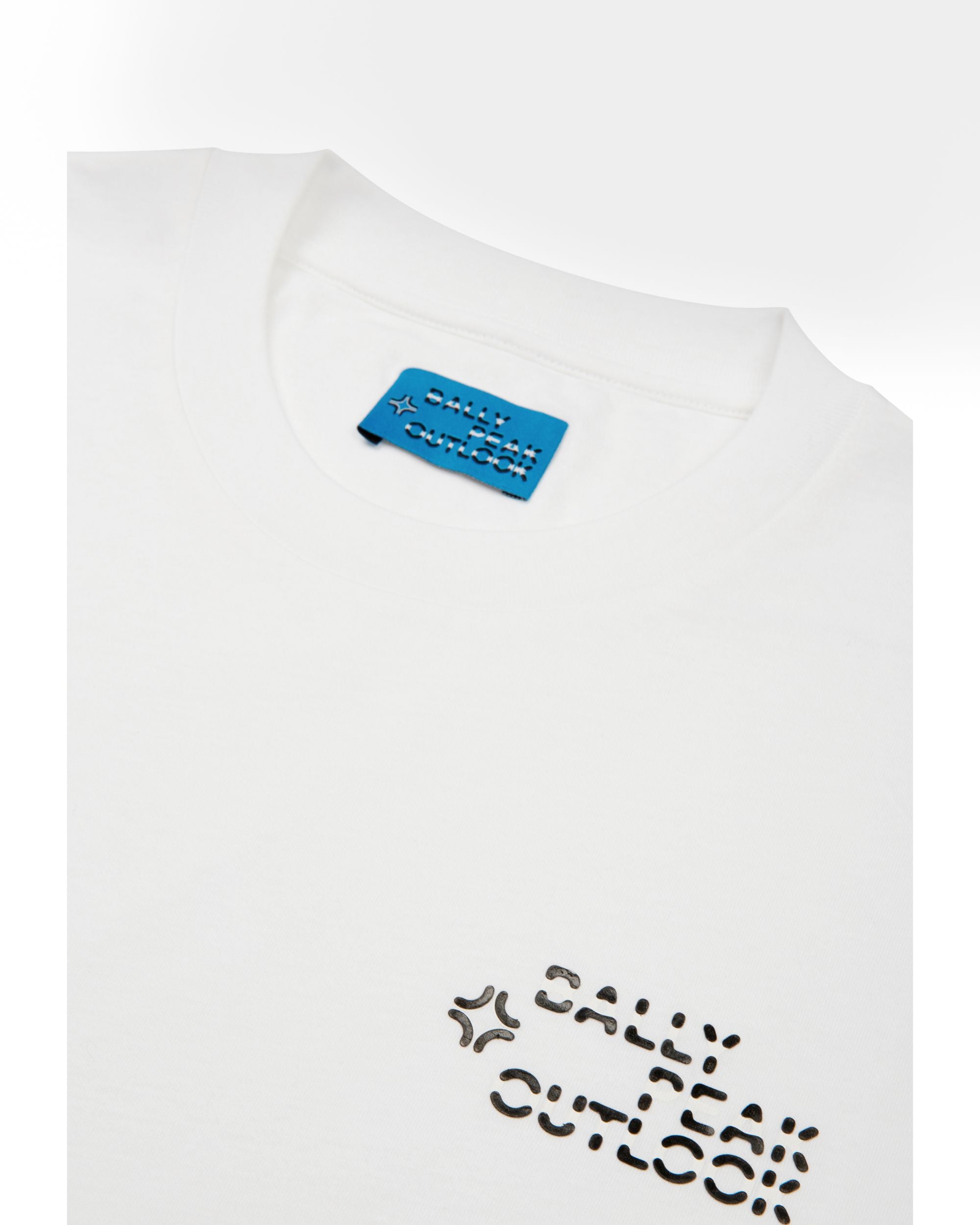 T-Shirt En Coton Bio Blanc - Homme - Bally - 03