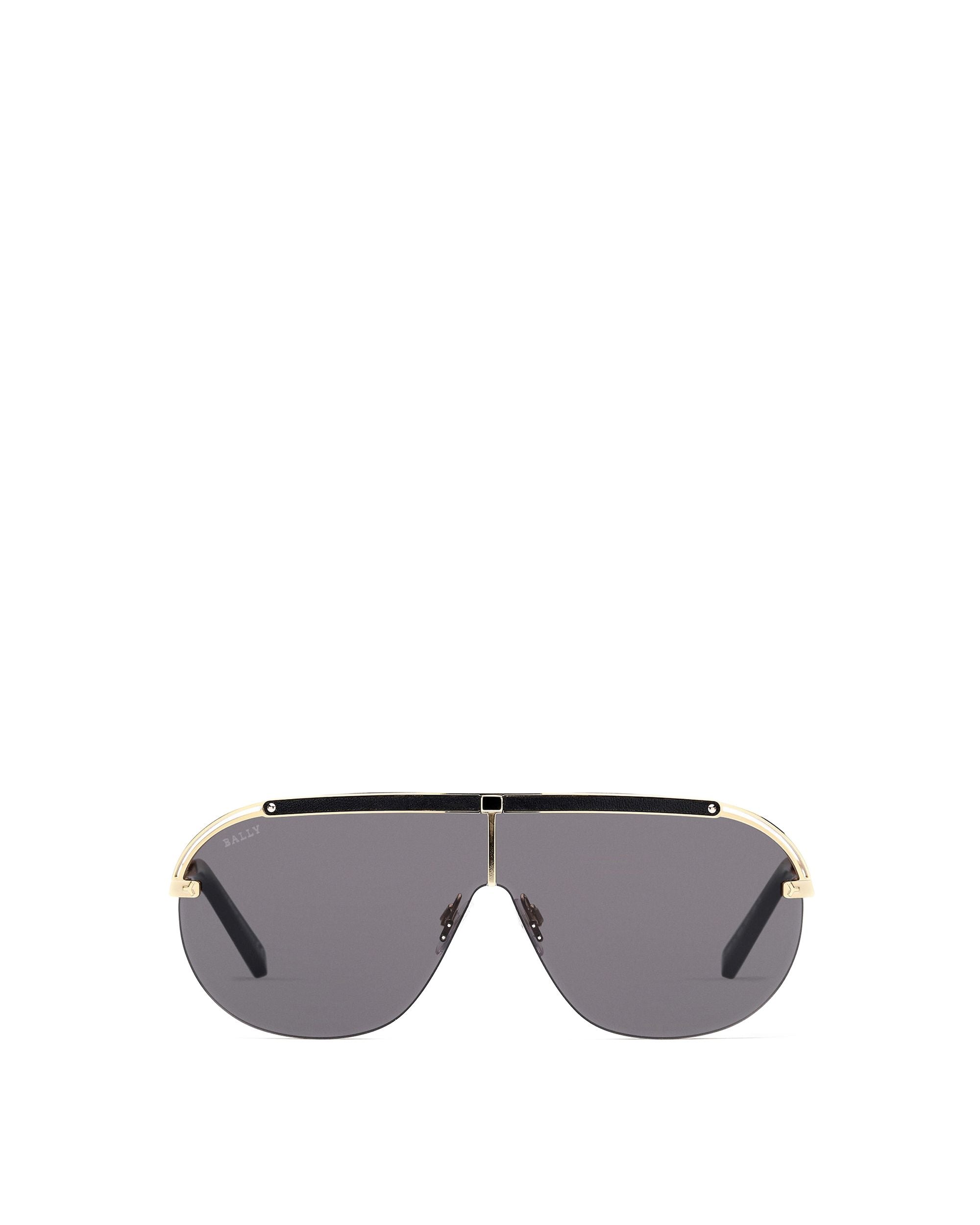 Zola Lunettes De Soleil Métallisées Couleur Or Foncé Brillant Et Verres Fumés - Homme - Bally - 01