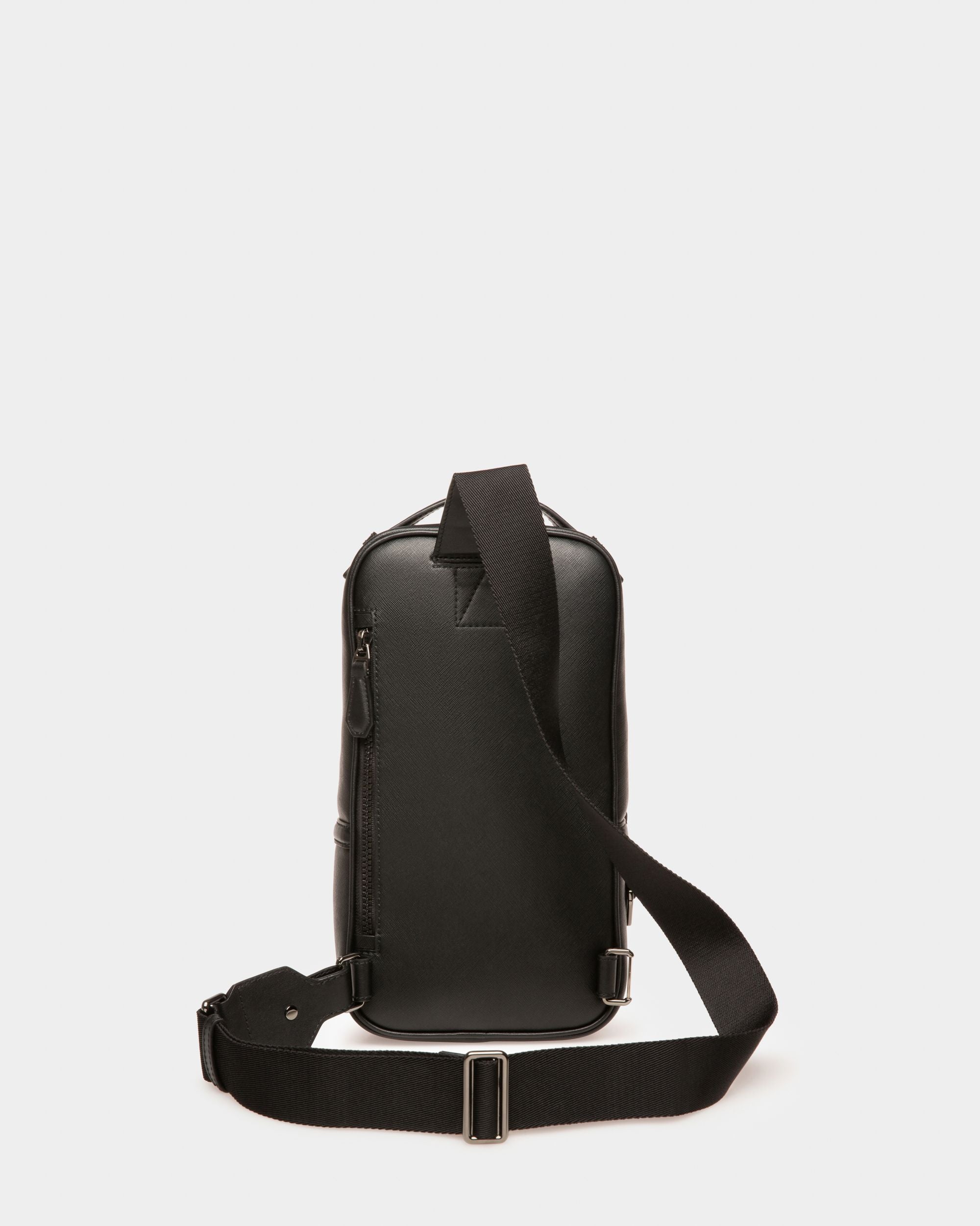 Malikho Sac À Dos À Une Épaule En Cuir Recyclé Noir - Homme - Bally - 03