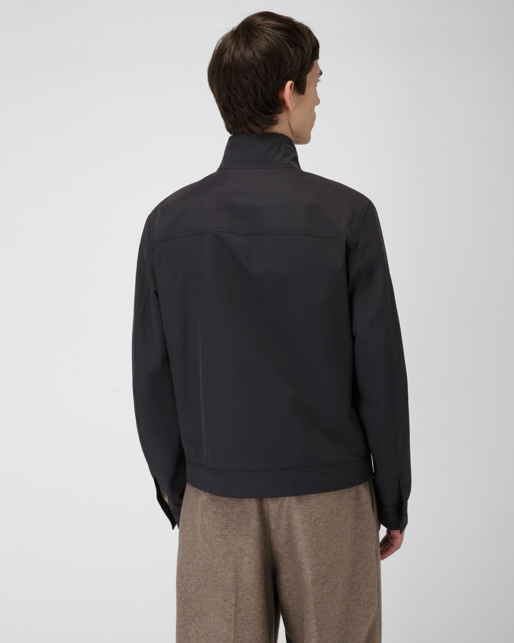 Blouson Bomber En Coton Mélangé Bleu Marine - Homme - Bally - 03