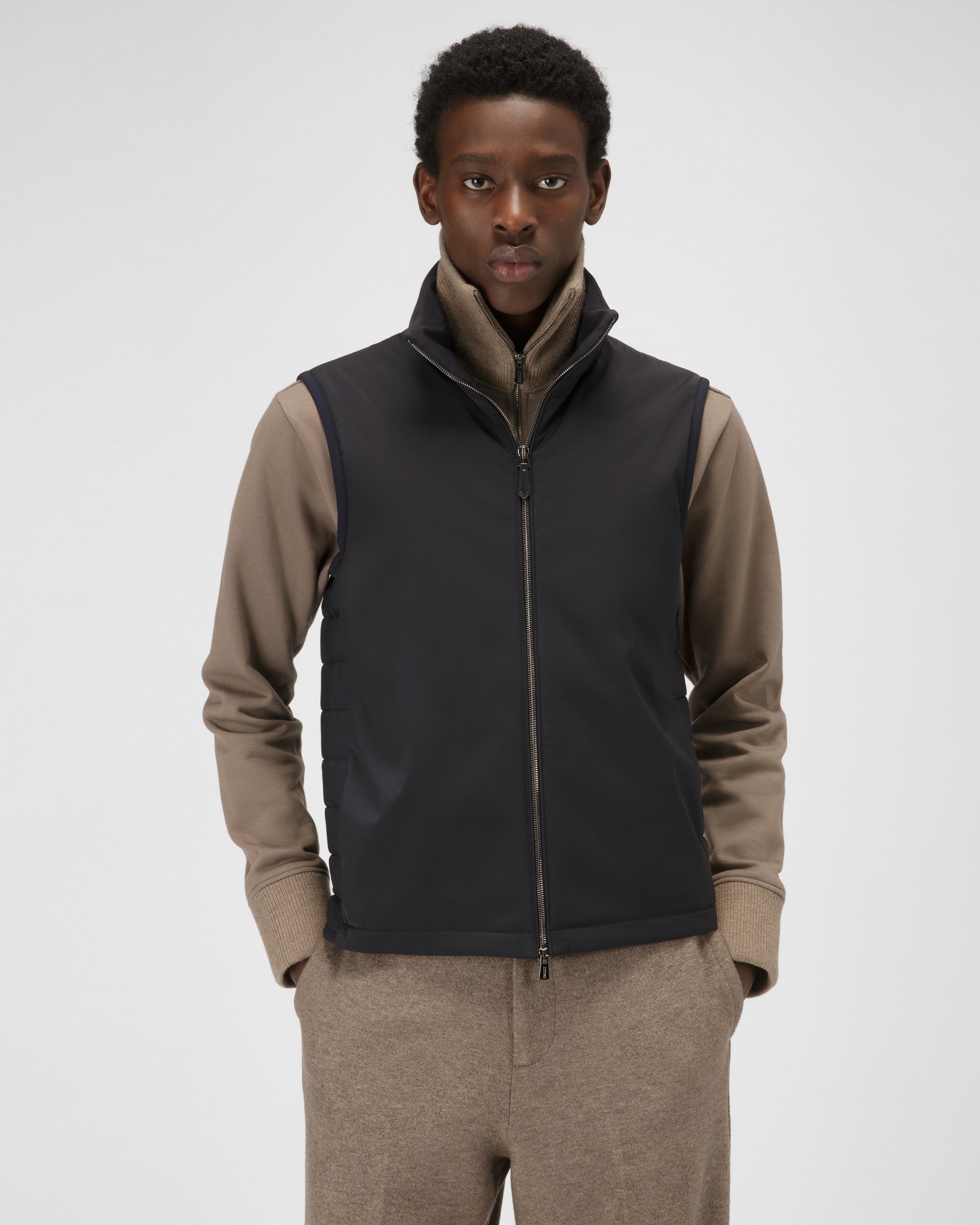 Gilet En Nylon Technique Bleu Marine - Homme - Bally - 01