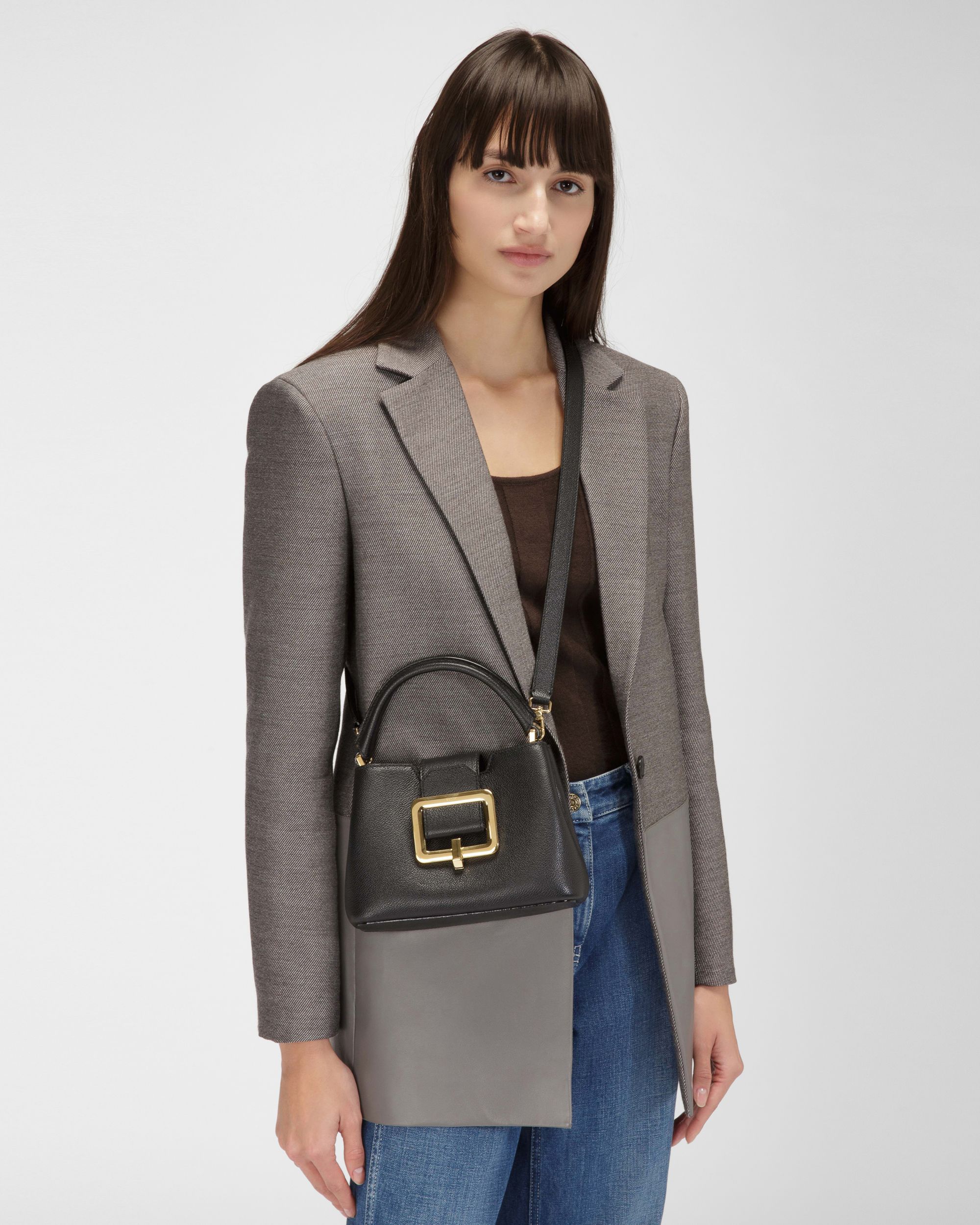 Jorah Small Sac À Main En Cuir Noir - Femme - Bally - 02