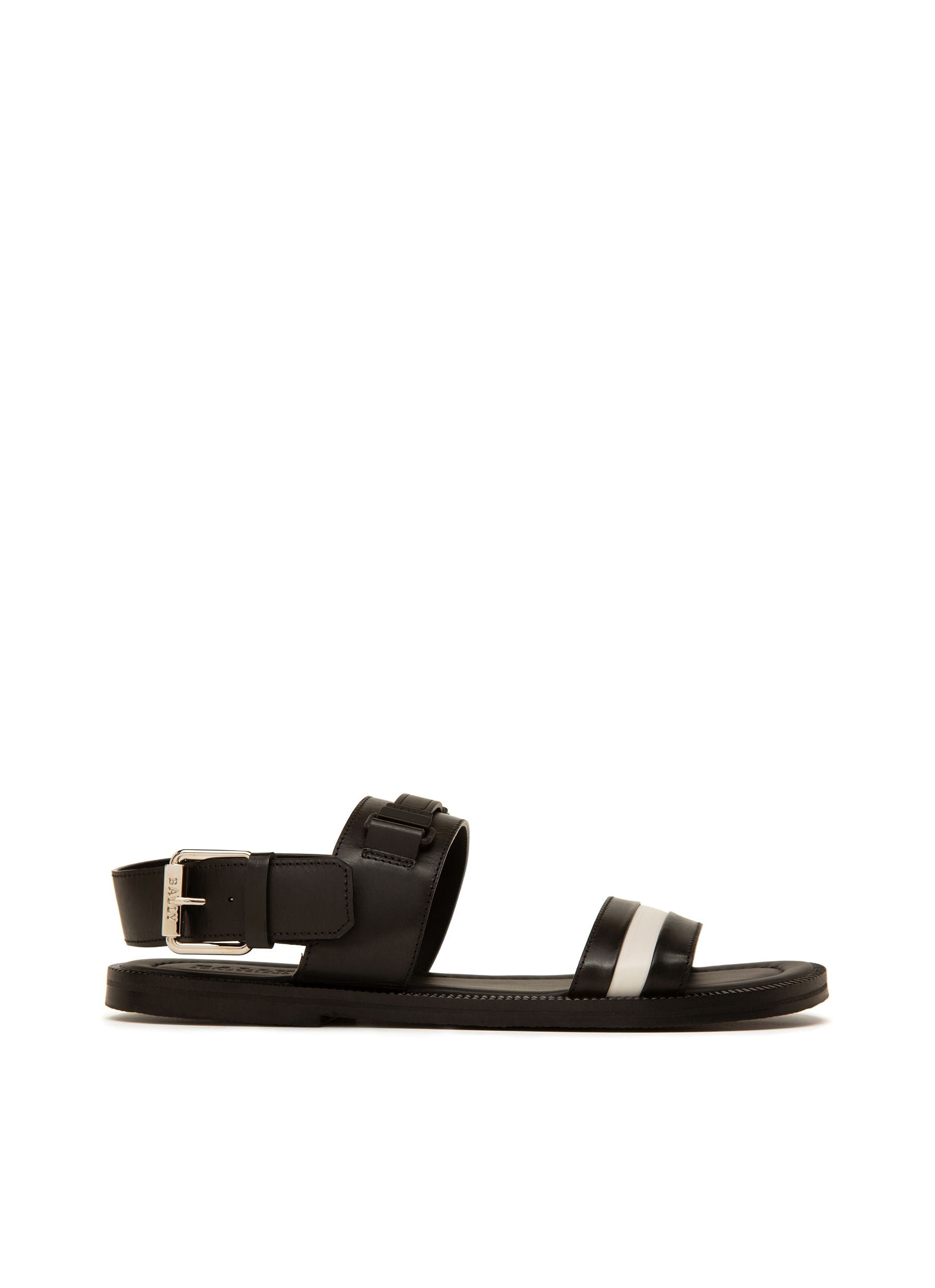 Jawan Sandales En Cuir Noir - Homme - Bally - 01