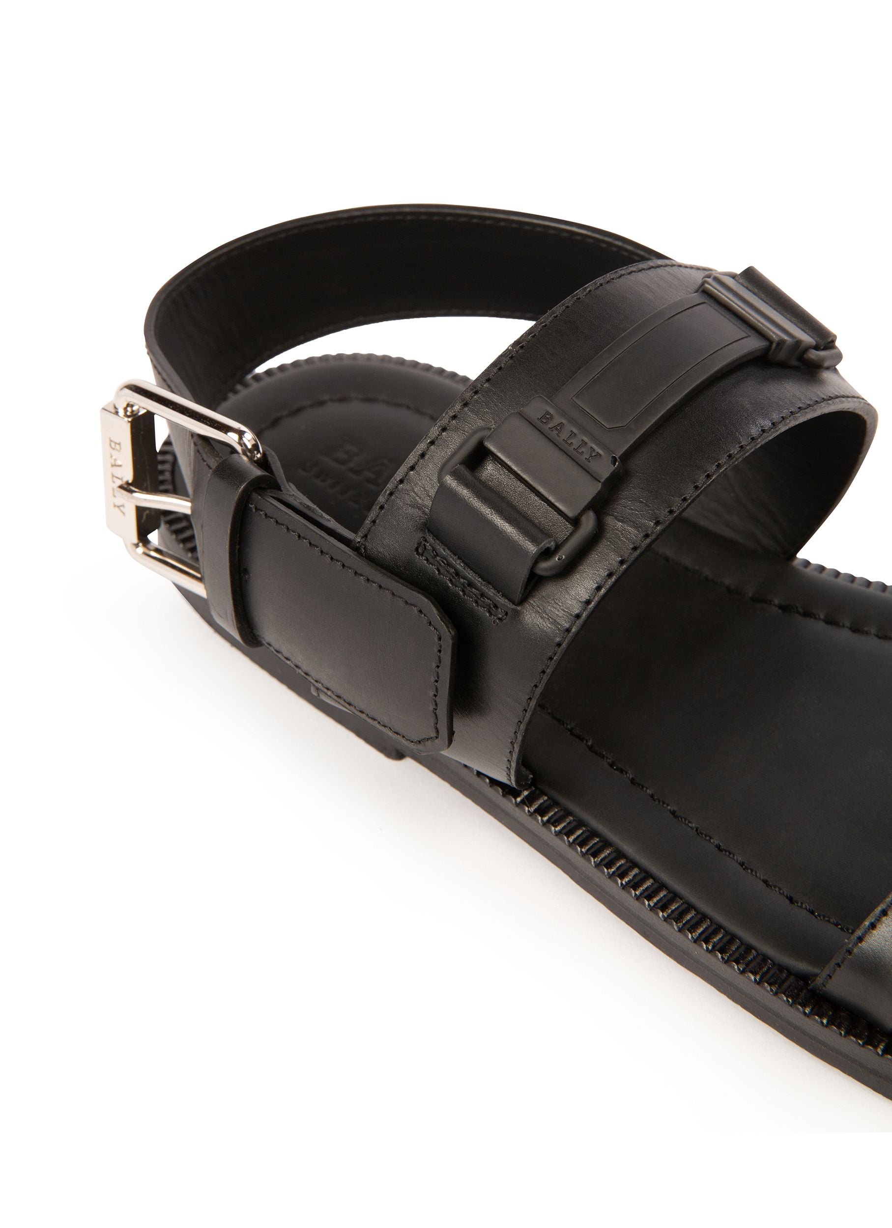 Jawan Sandales En Cuir Noir - Homme - Bally - 03