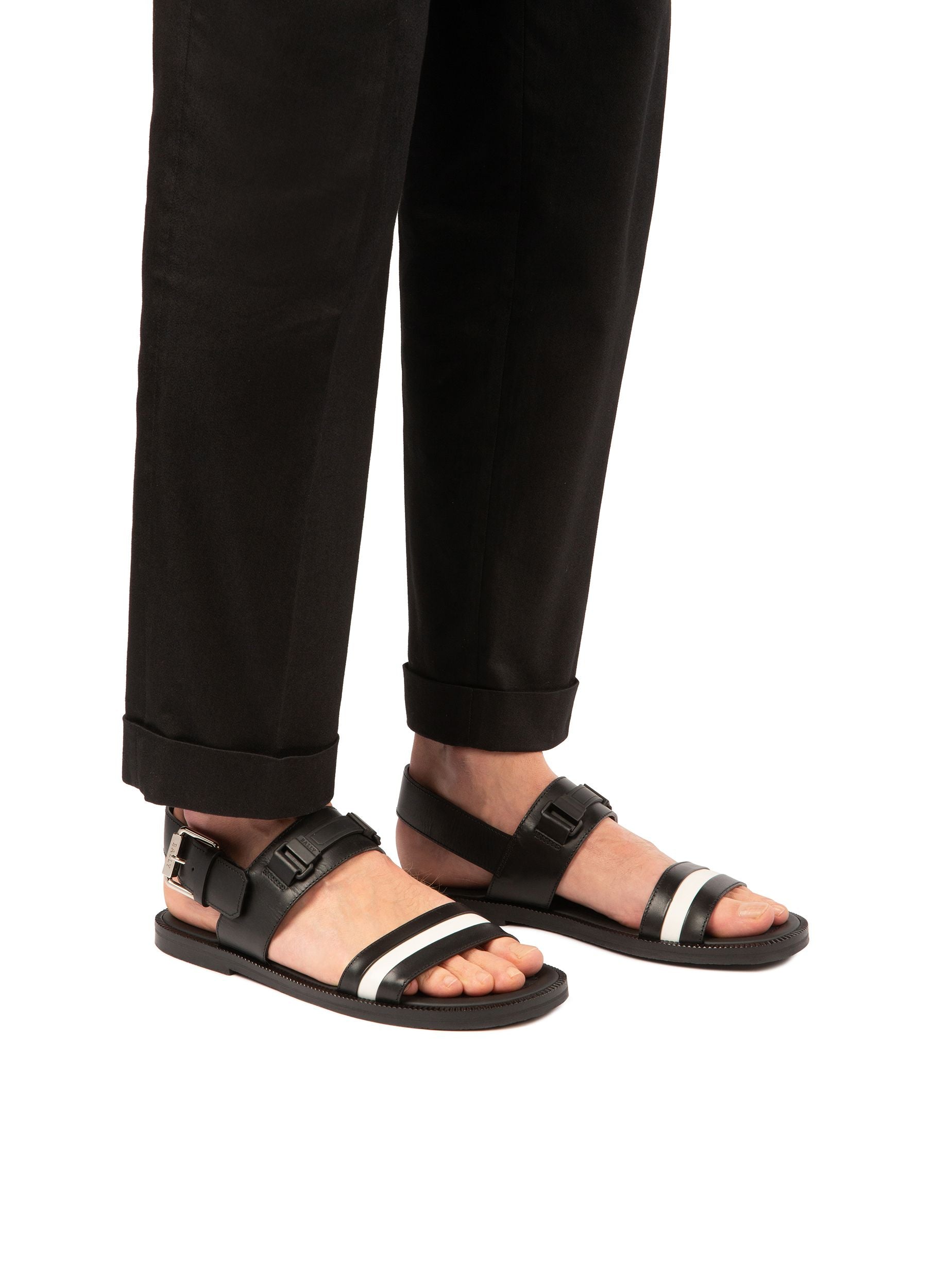 Jawan Sandales En Cuir Noir - Homme - Bally - 04