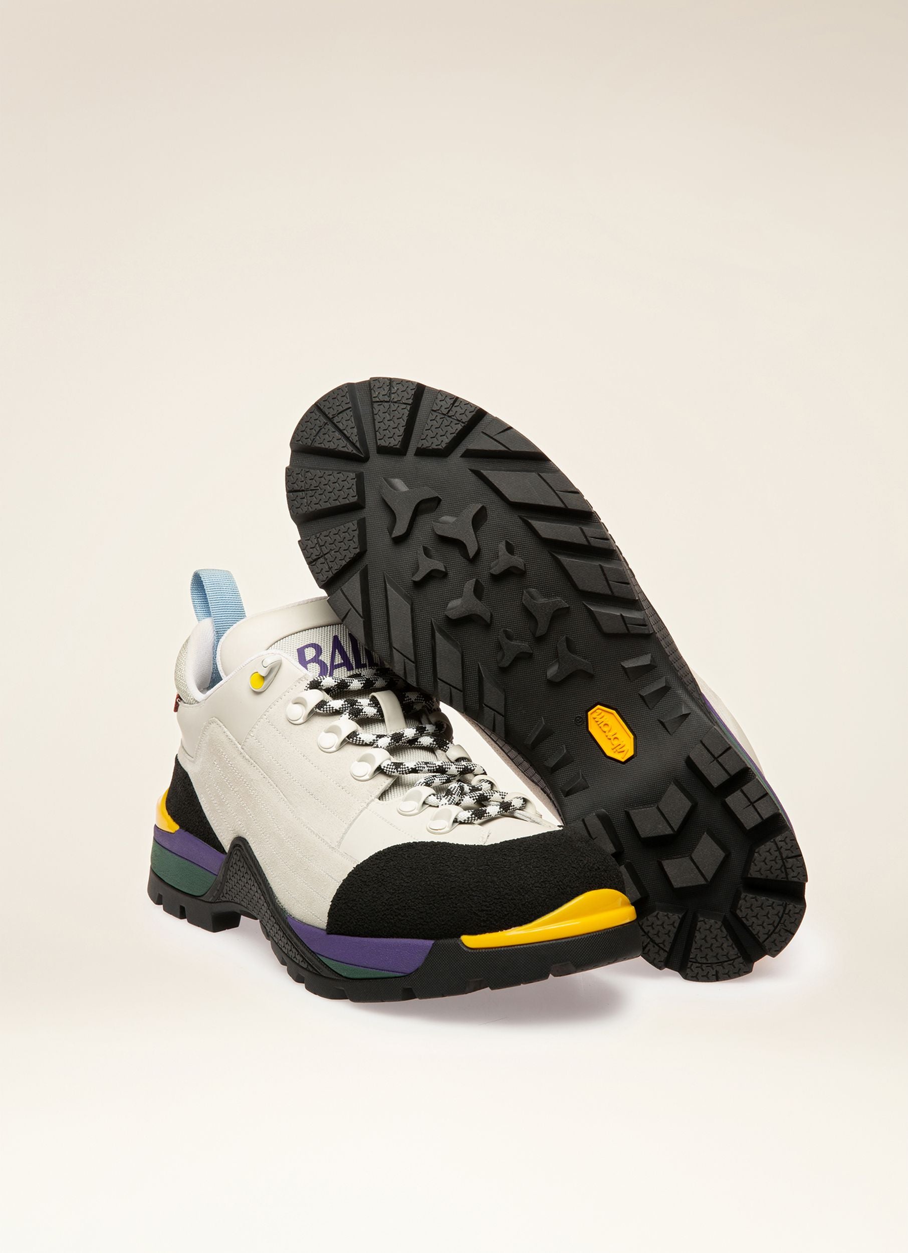 Bally Hike 2 Chaussures De Randonnée En Cuir En Blanc Poussière - Homme - Bally - 06