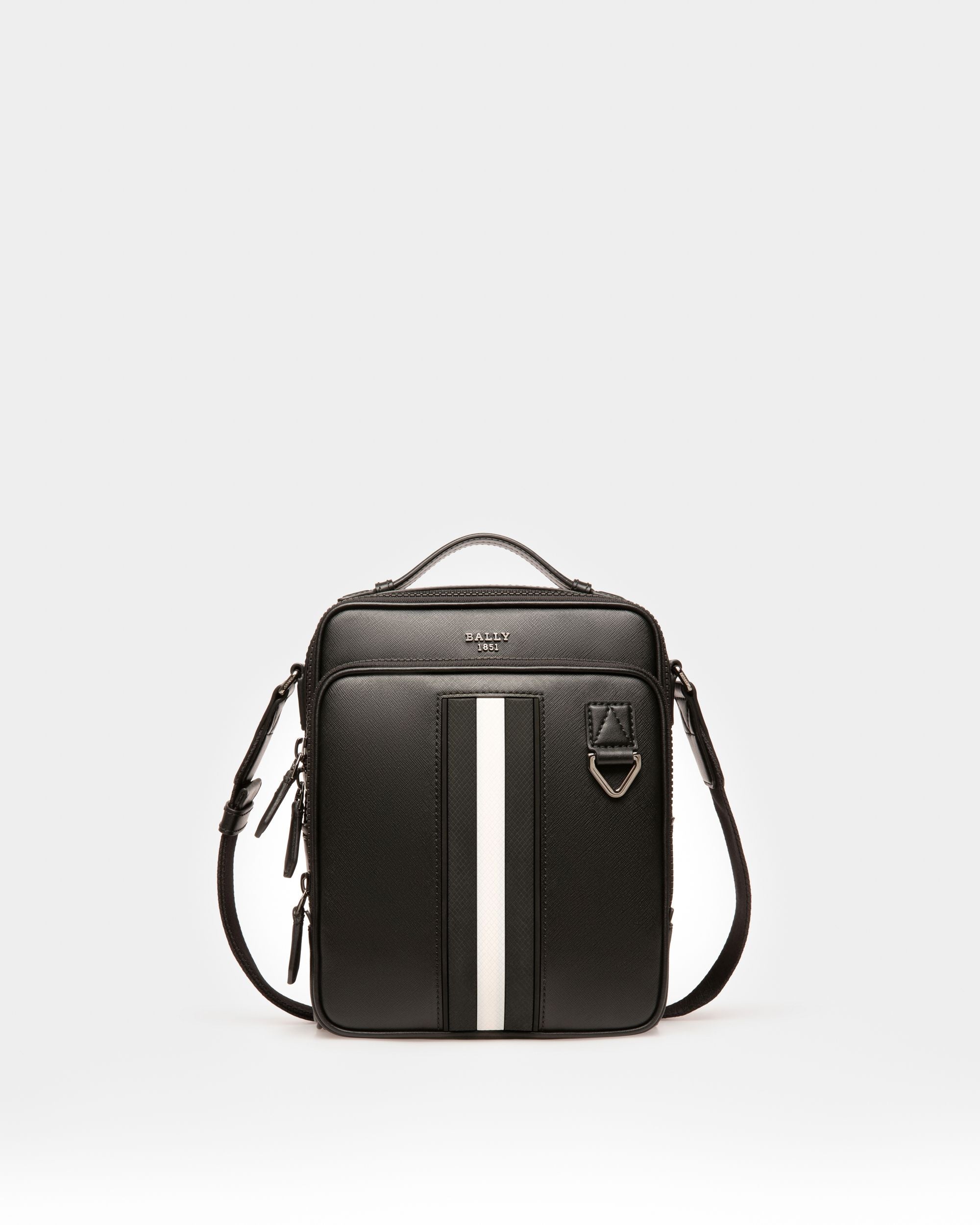 Mackao Sac À Bandoulière En Cuir Noir - Homme - Bally - 01