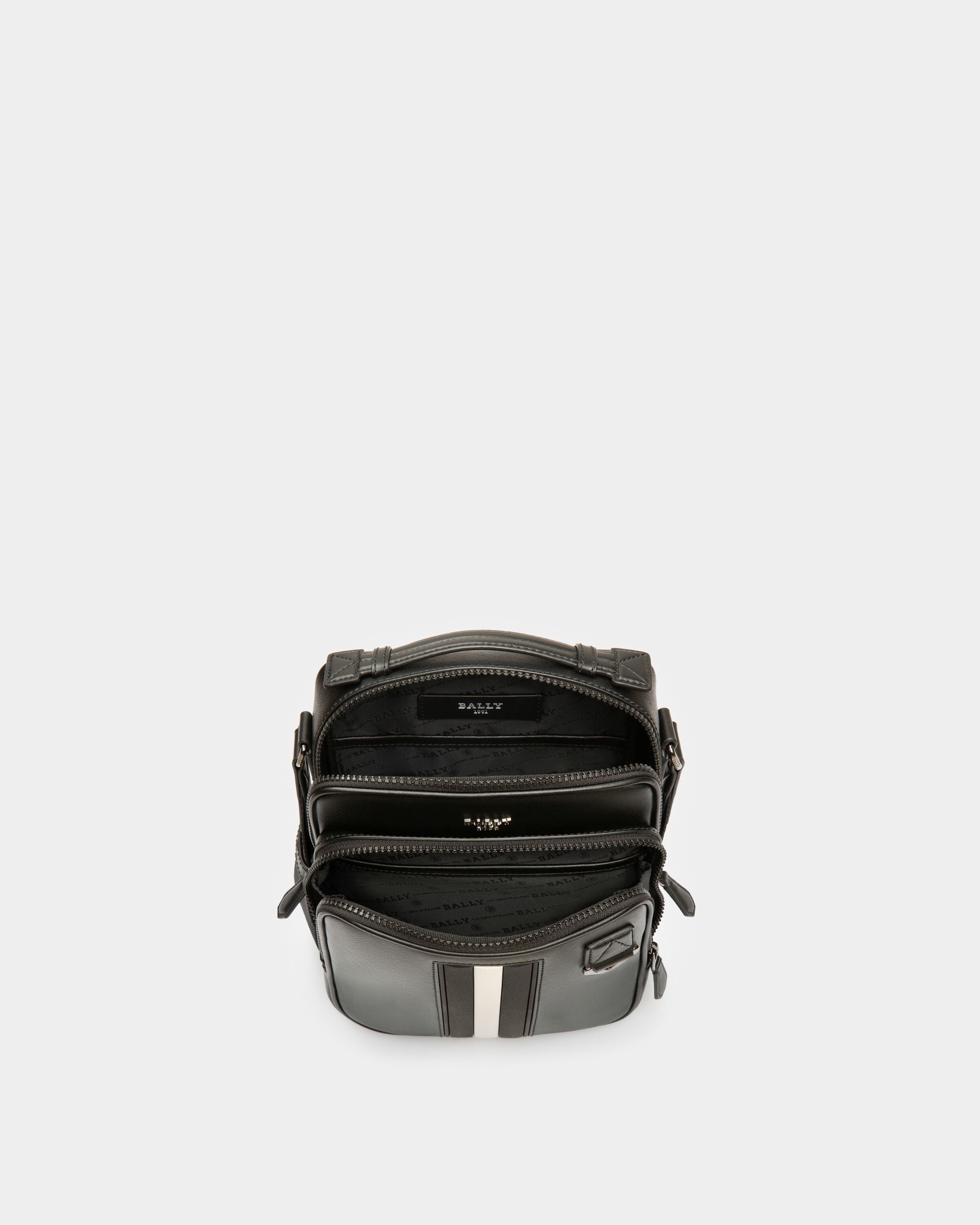 Mackao Sac À Bandoulière En Cuir Noir - Homme - Bally - 05