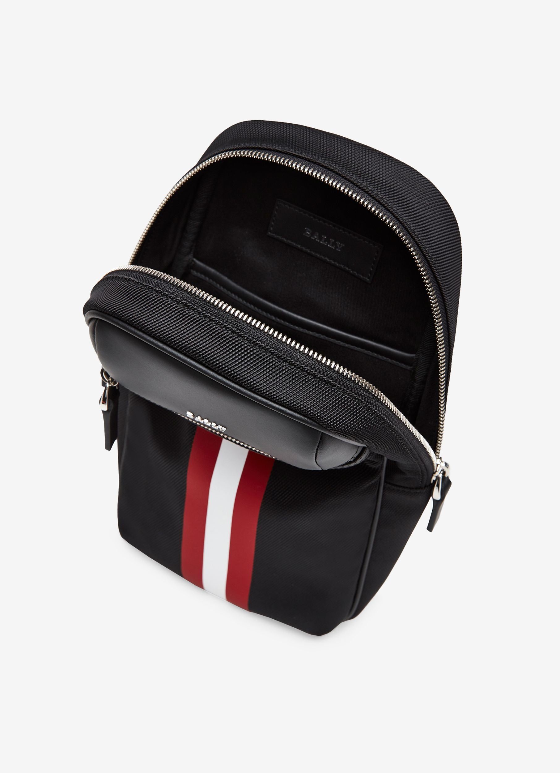 Men's Black Stripe Waist Bag - Homme - Bally - 03