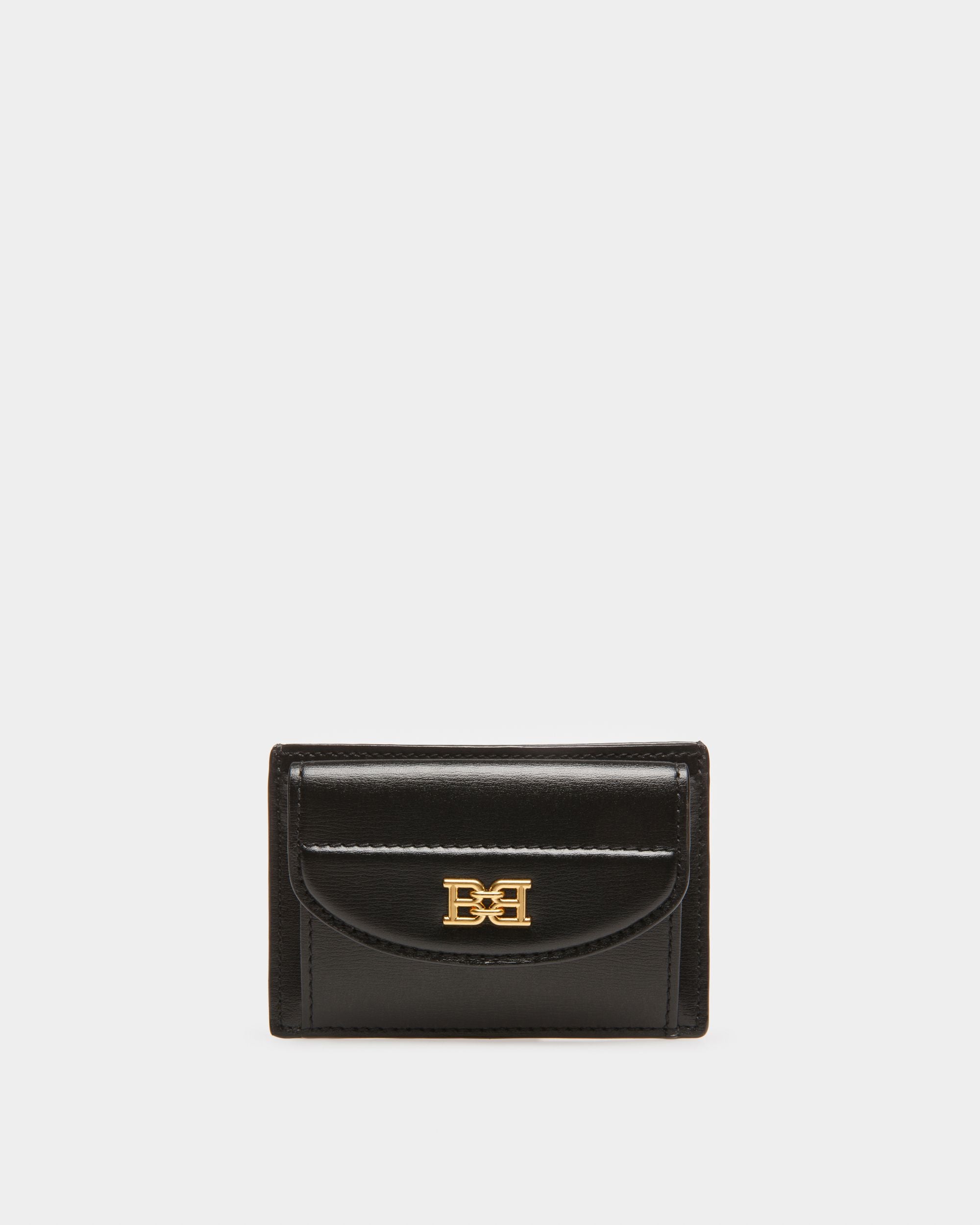 Belky Porte-Cartes En Cuir Noir - Femme - Bally - 01