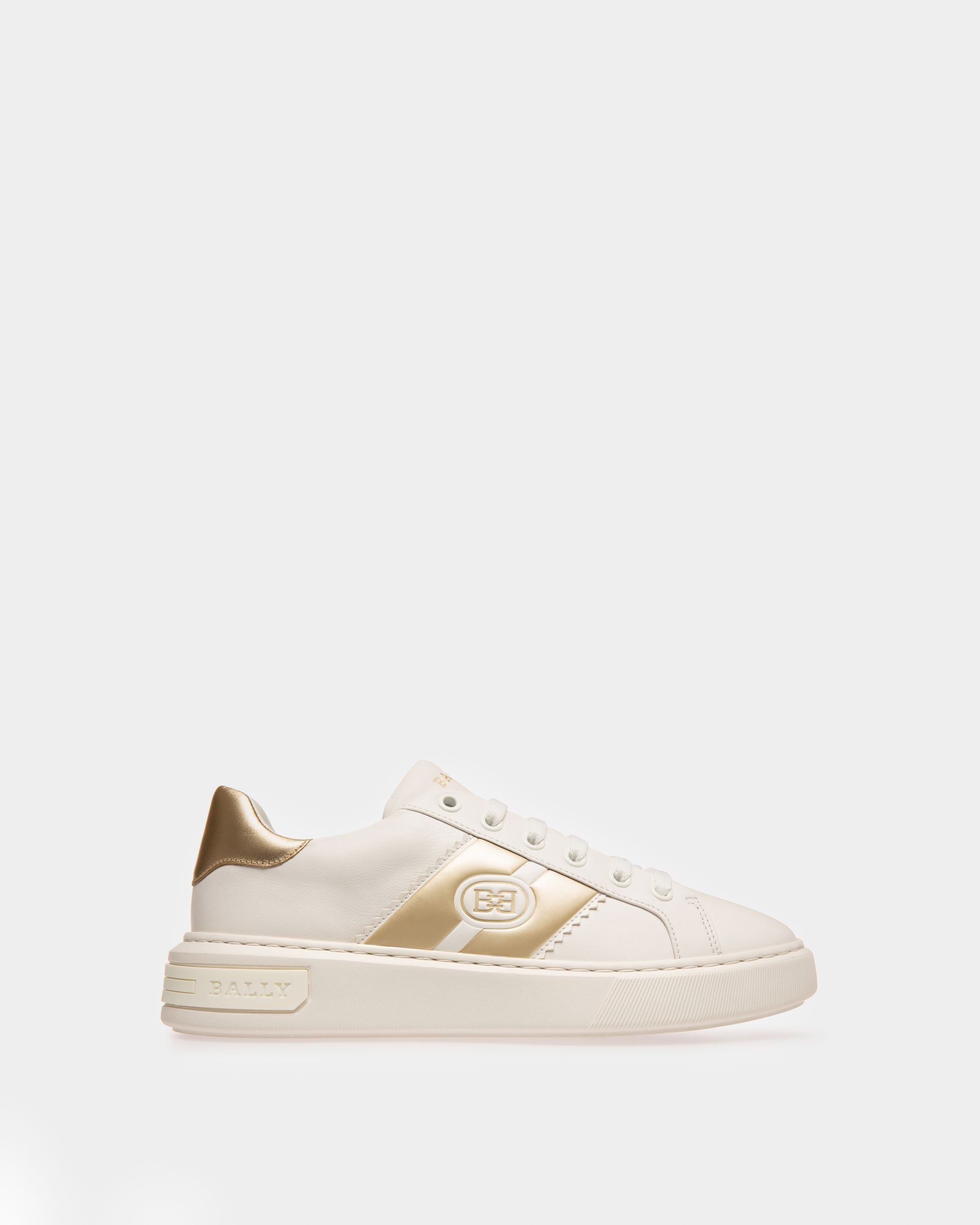 Mikki Sneakers En Cuir Blanc Et Platine - Femme - Bally - 01