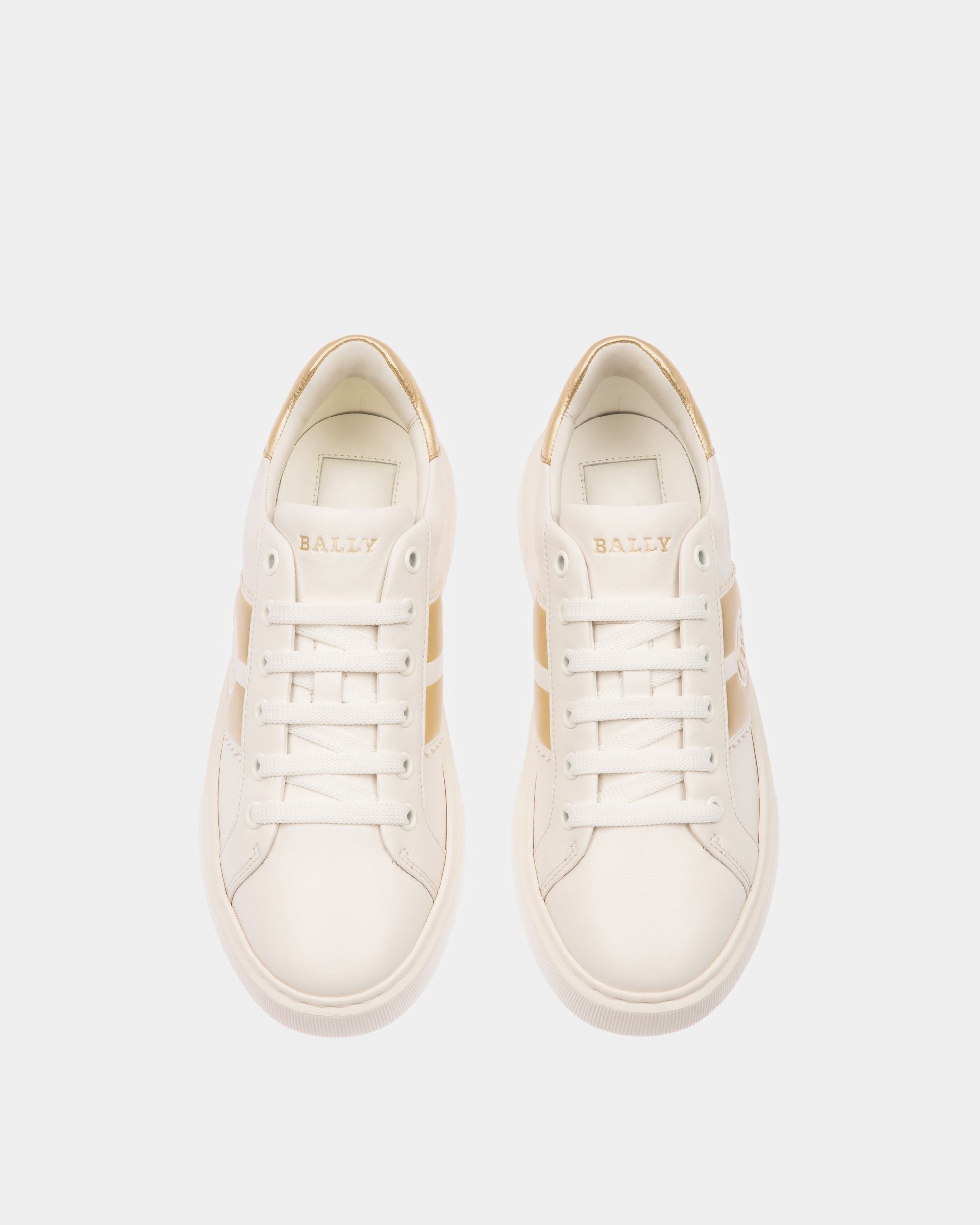 Mikki Sneakers En Cuir Blanc Et Platine - Femme - Bally - 02