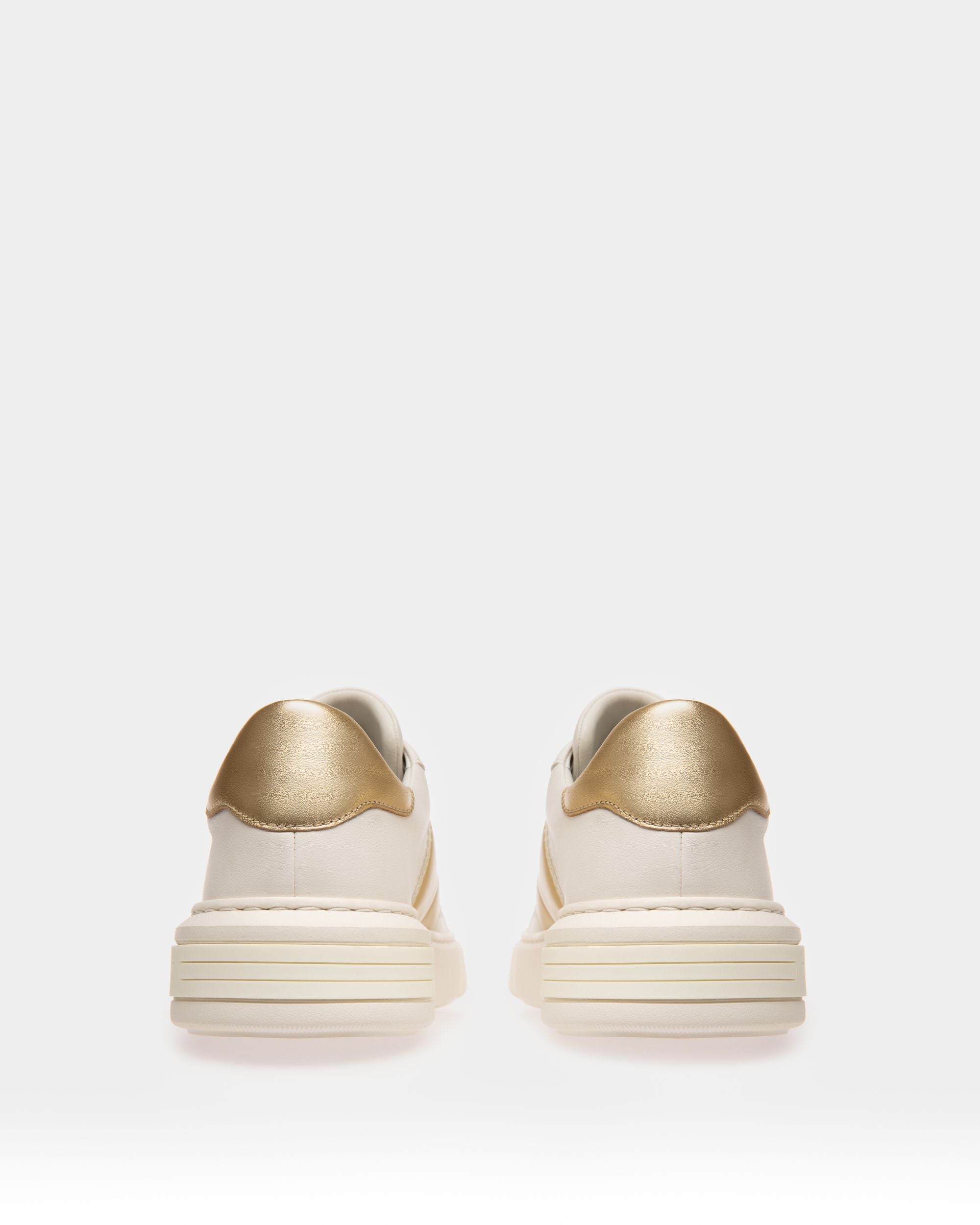 Mikki Sneakers En Cuir Blanc Et Platine - Femme - Bally - 03