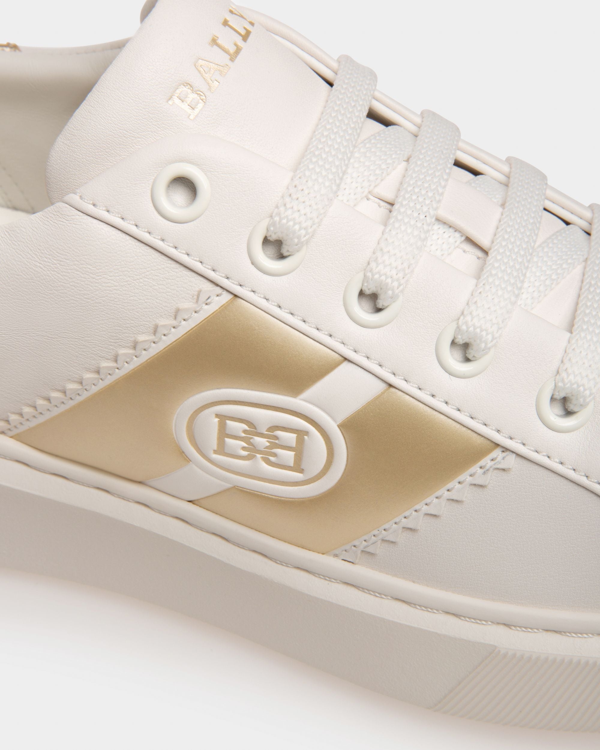 Mikki Sneakers En Cuir Blanc Et Platine - Femme - Bally - 05