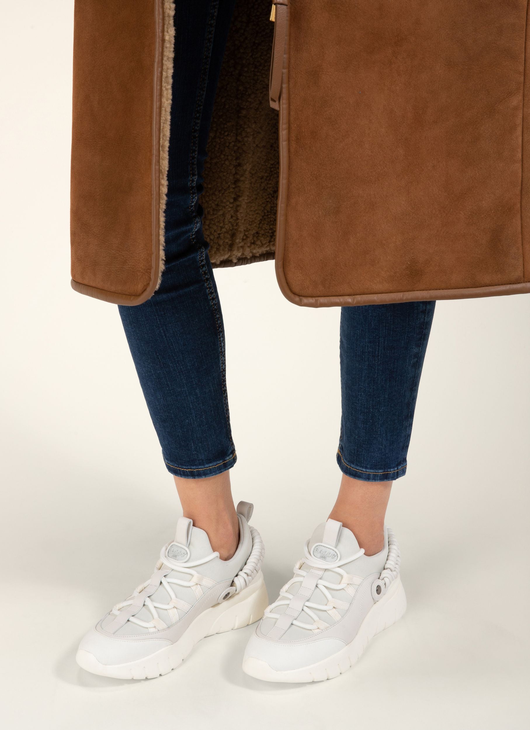 Brogan Sneakers En Cuir Blanc - Femme - Bally - 06