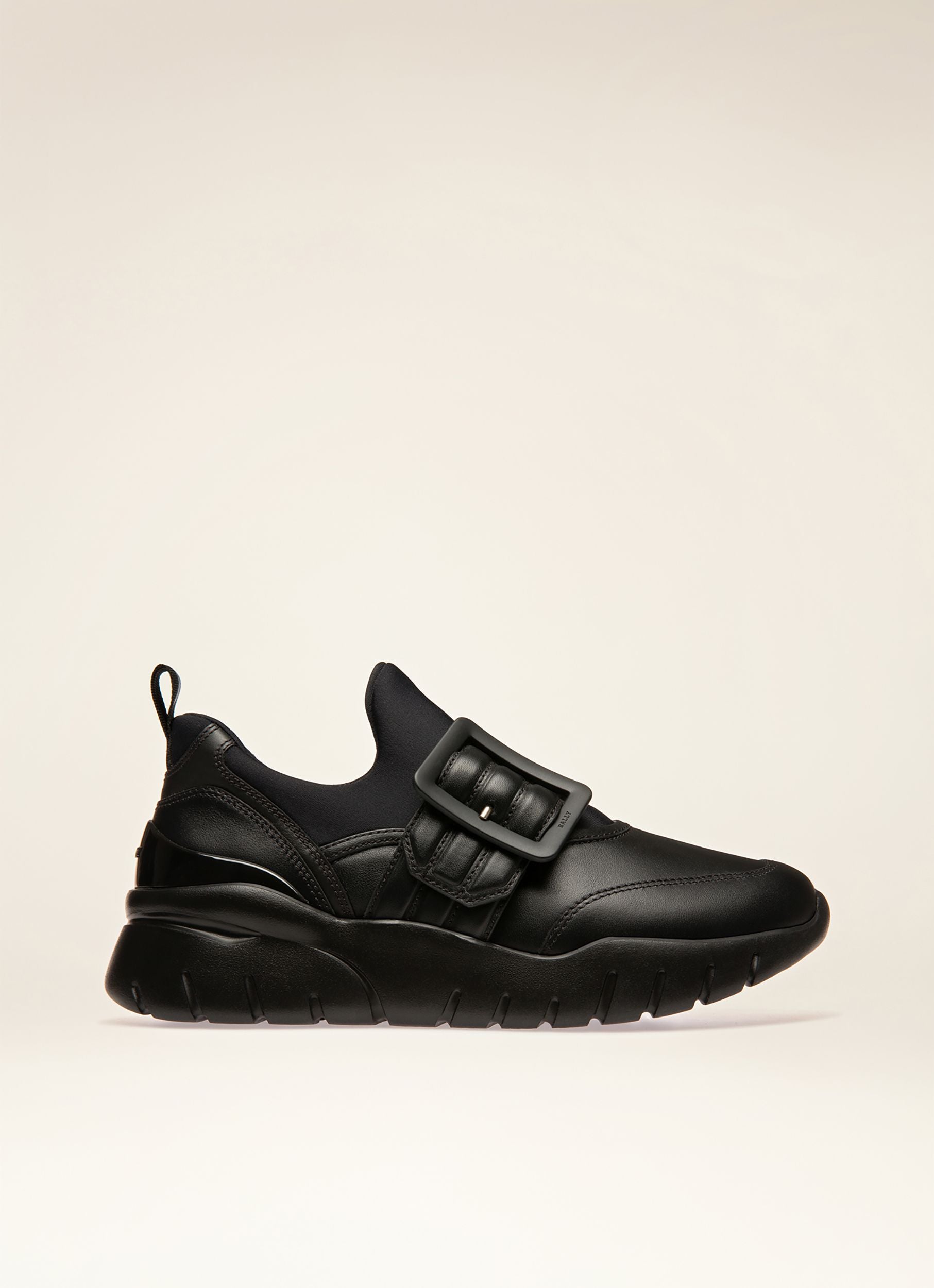 Brinelle Sneakers En Cuir Noir - Femme - Bally - 01