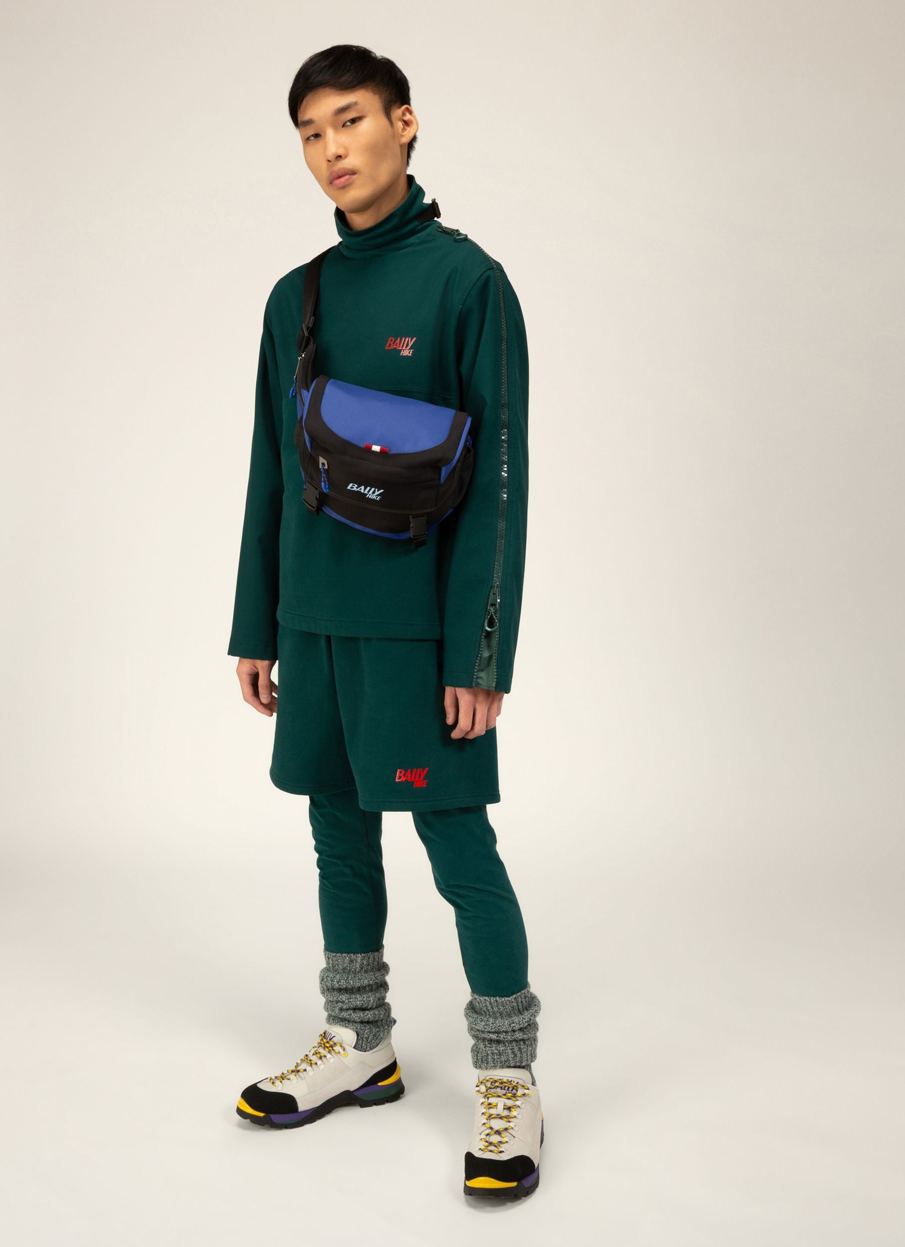 Bally Hike 4 Sac Banane En Tissu Bleu & Noir - Homme - Bally - 01