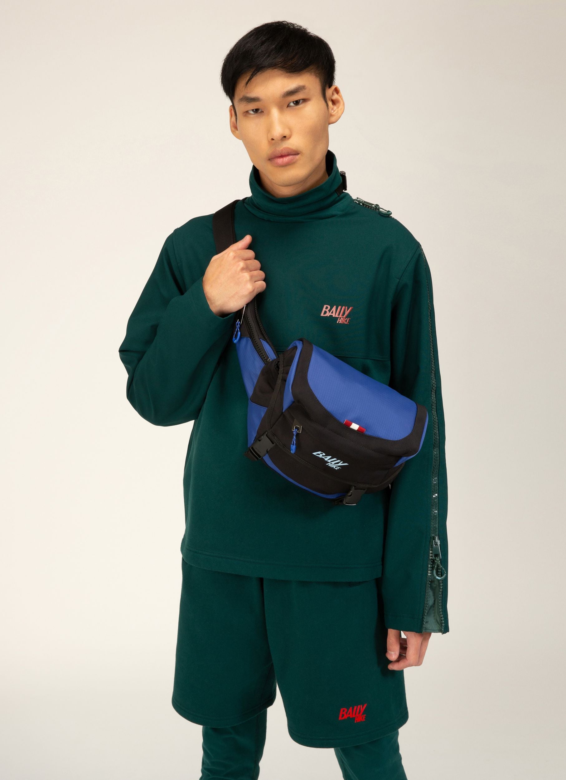 Bally Hike 4 Sac Banane En Tissu Bleu & Noir - Homme - Bally - 02