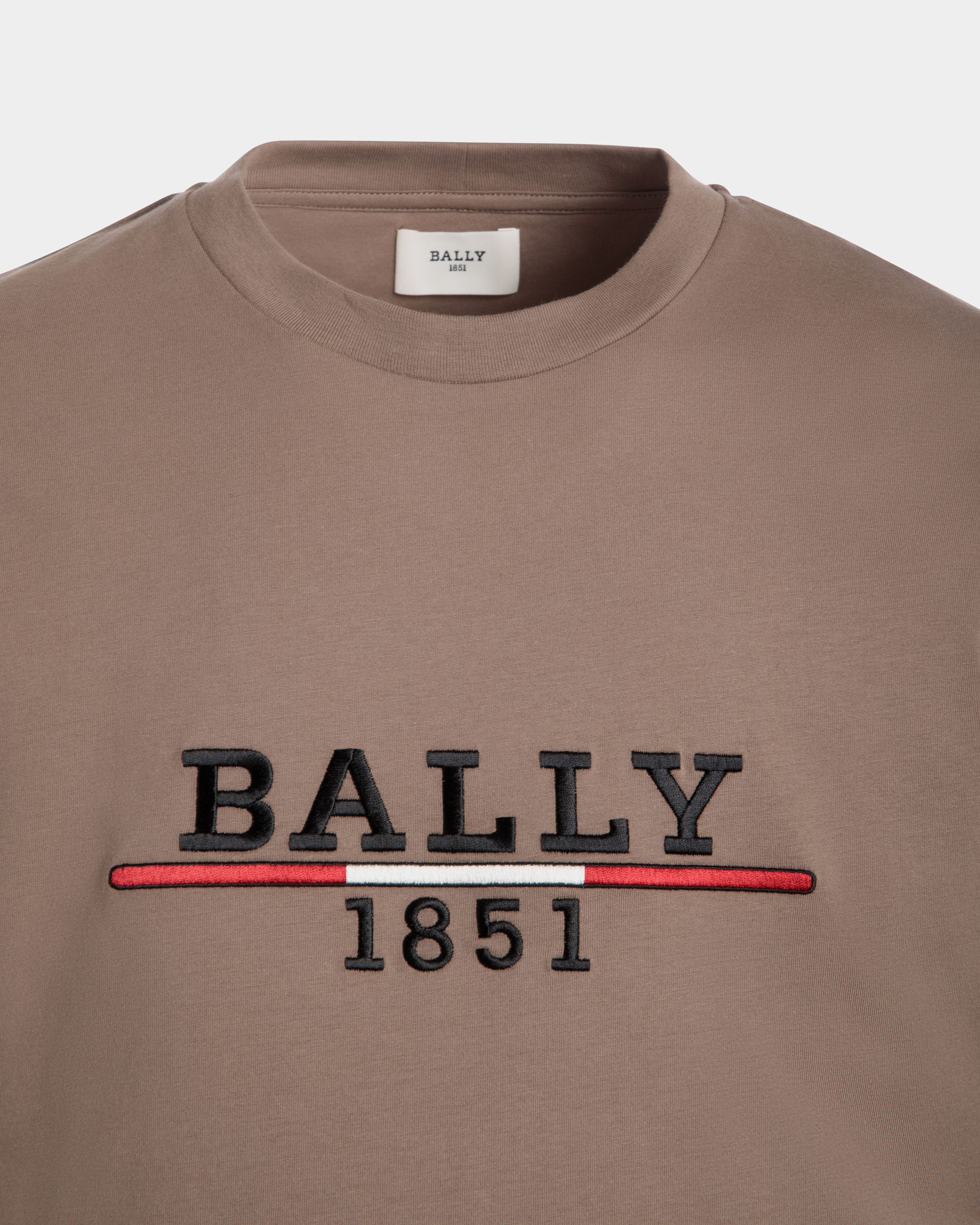 T-Shirt En Maille De Coton Marron - Homme - Bally - 02