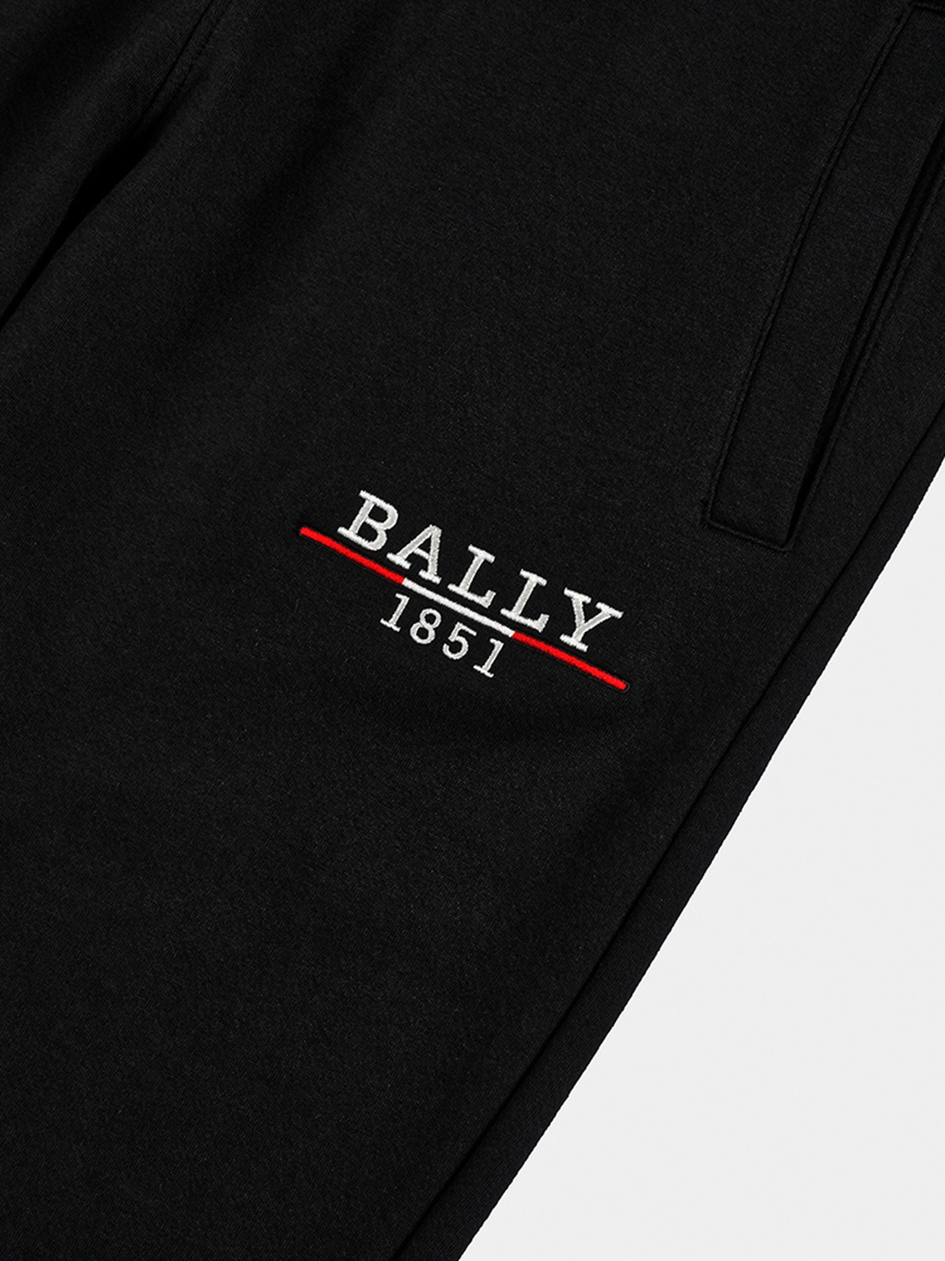 Pantalon De Survêtement En Maille De Coton Noire - Homme - Bally - 02