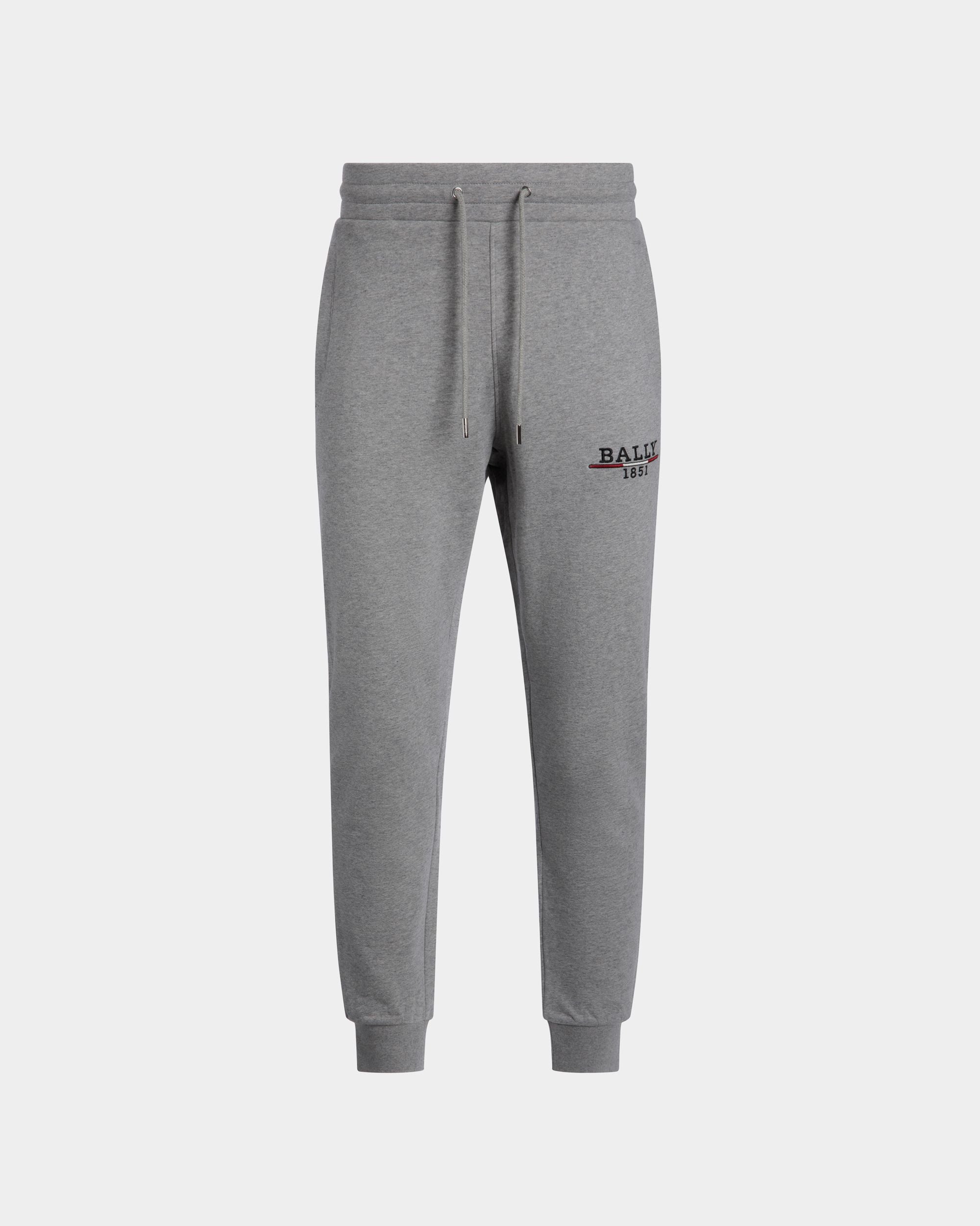 Pantalon De Survêtement En Maille De Coton Gris - Homme - Bally - 01