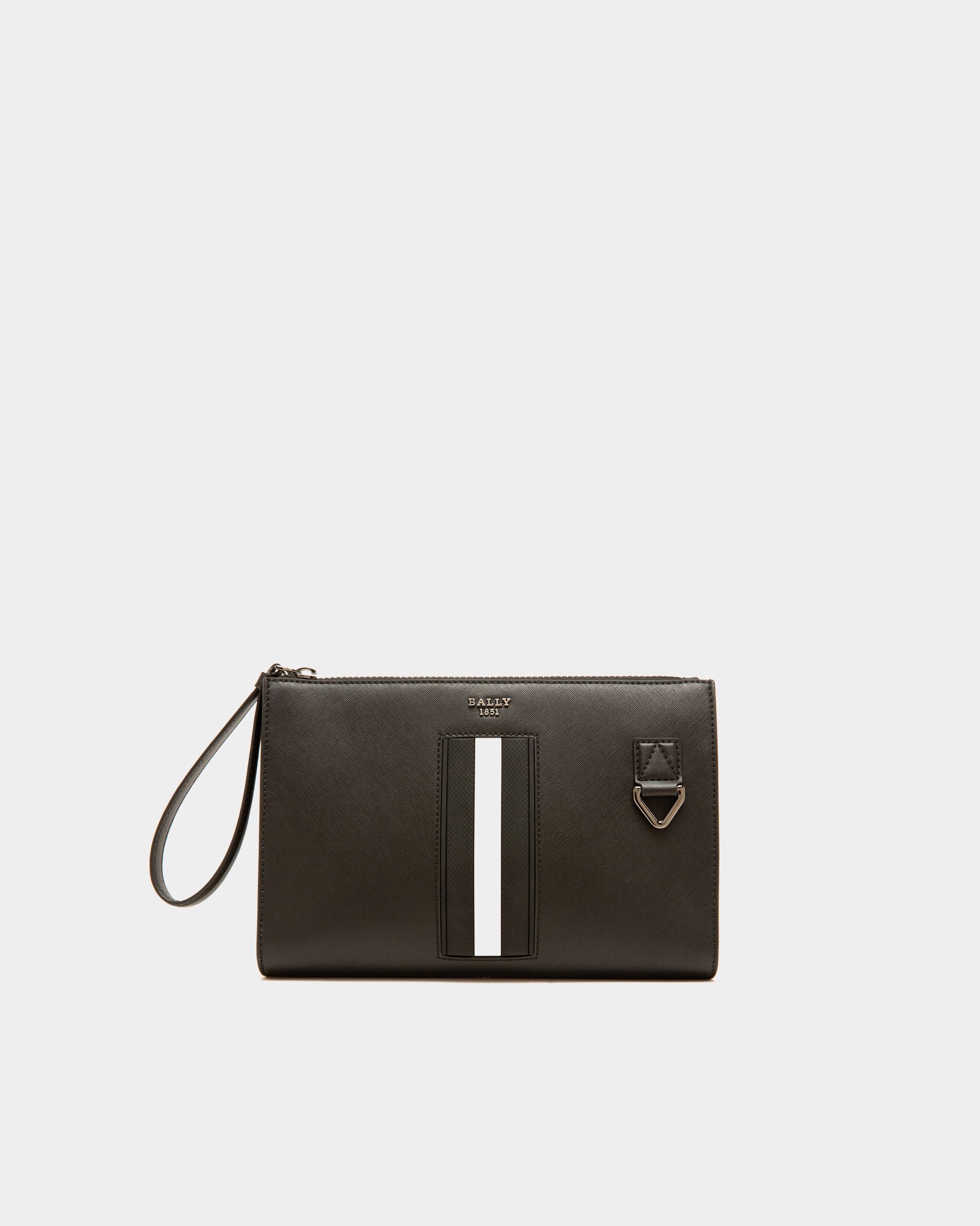 Makid Pochette En Cuir Recyclé Noir - Homme - Bally - 01