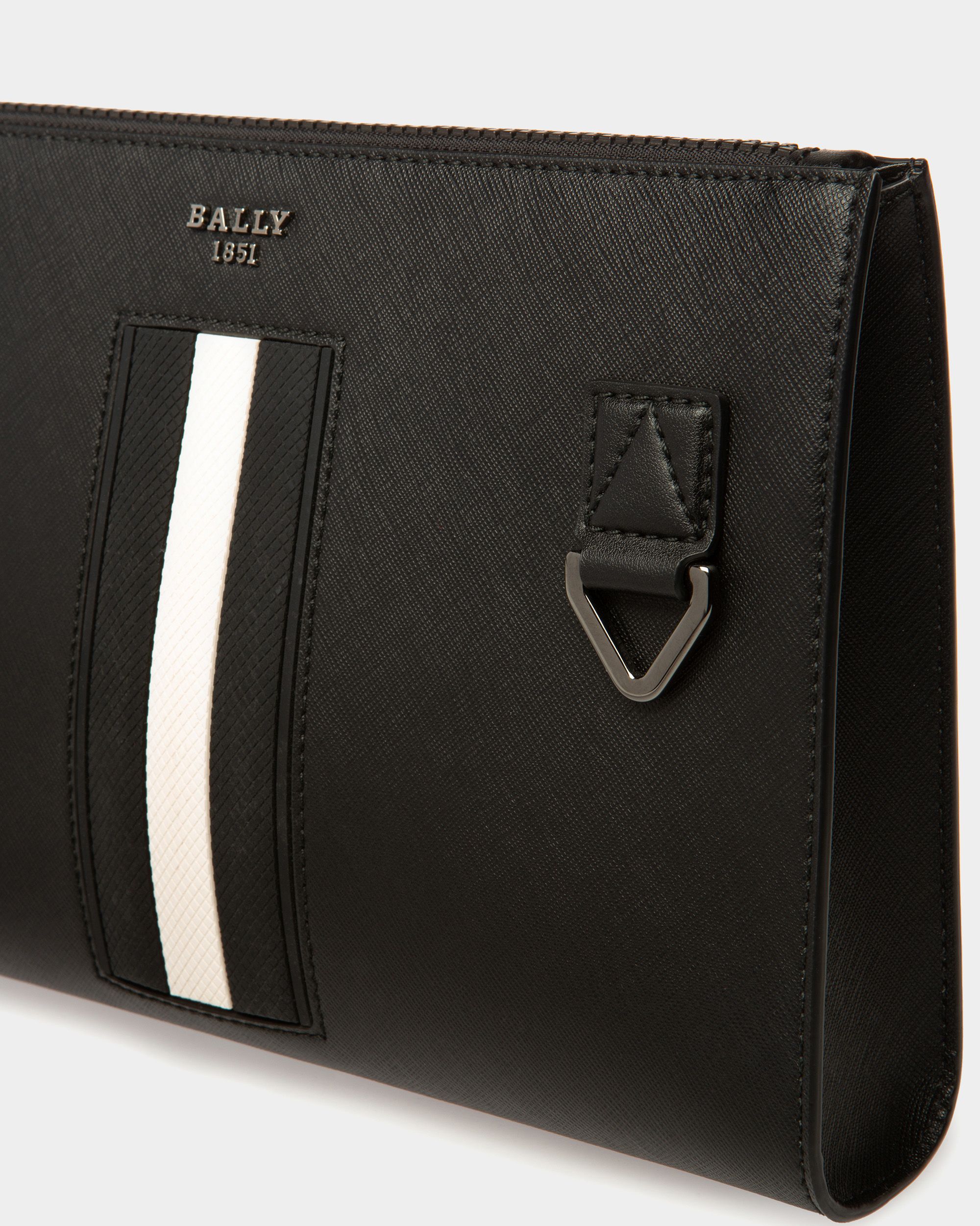 Makid Pochette En Cuir Recyclé Noir - Homme - Bally - 05
