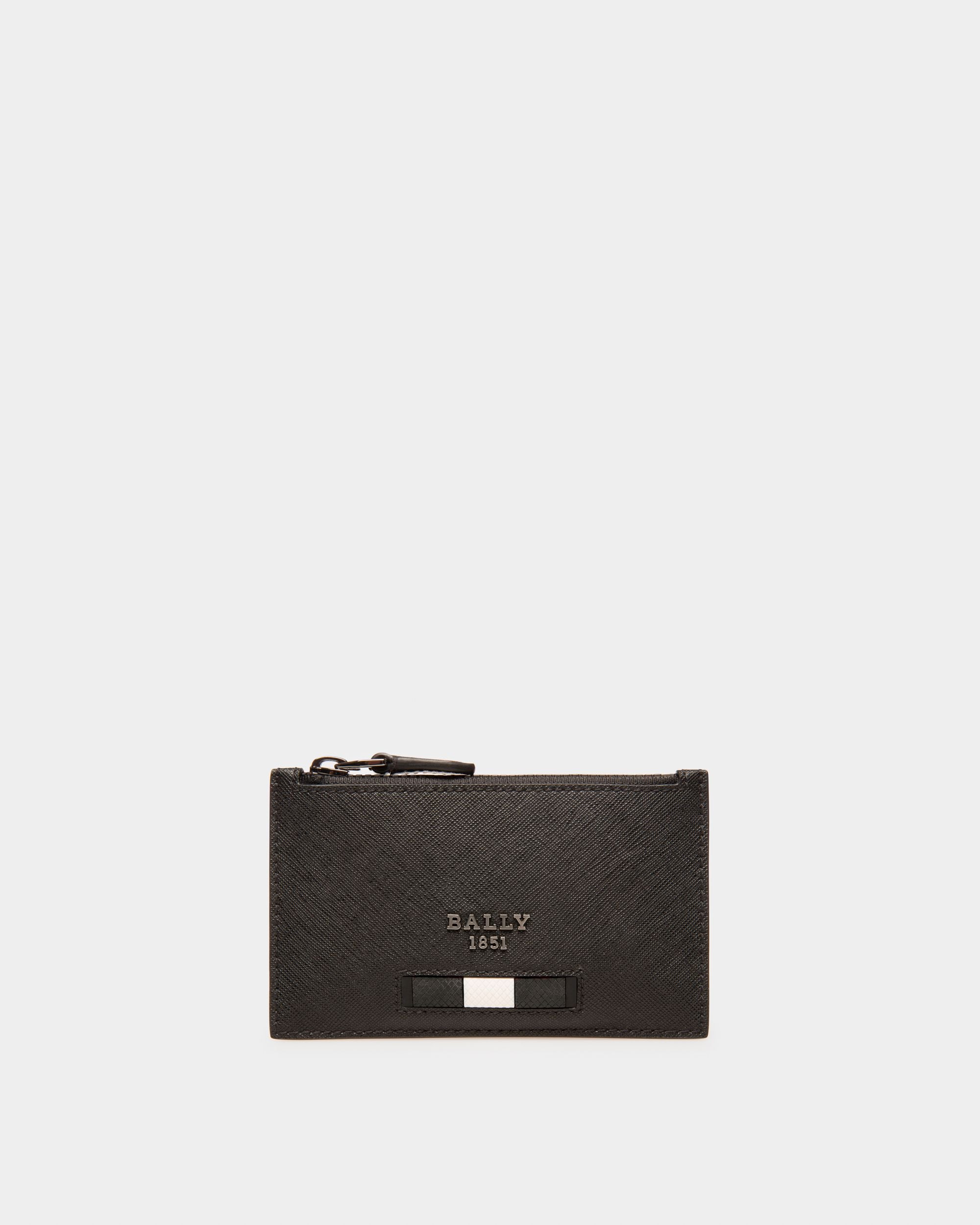 Babe Porte-Cartes En Cuir Recyclé Noir - Homme - Bally - 01
