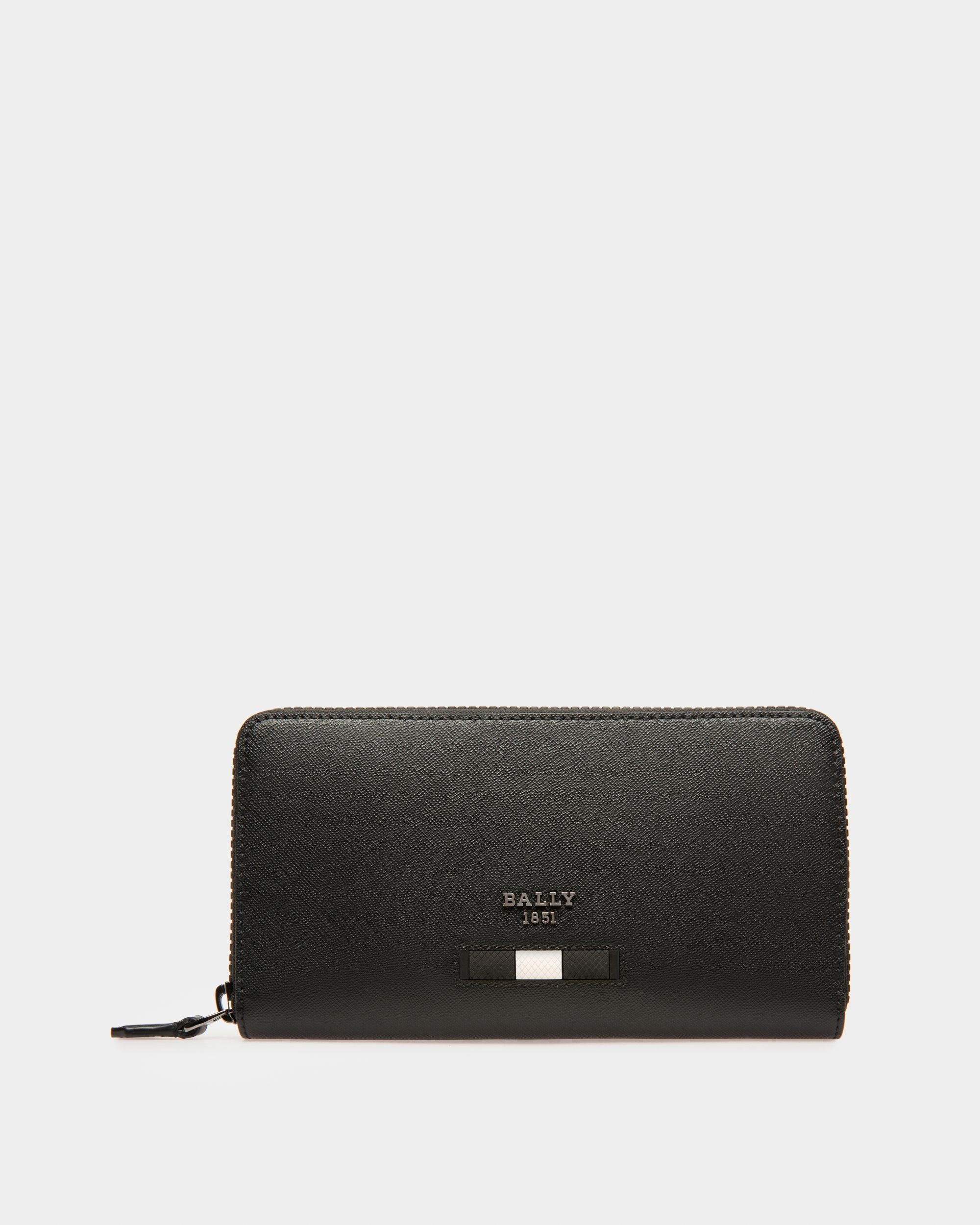 Balen Portefeuille De Voyage En Cuir Recyclé Noir - Homme - Bally - 01