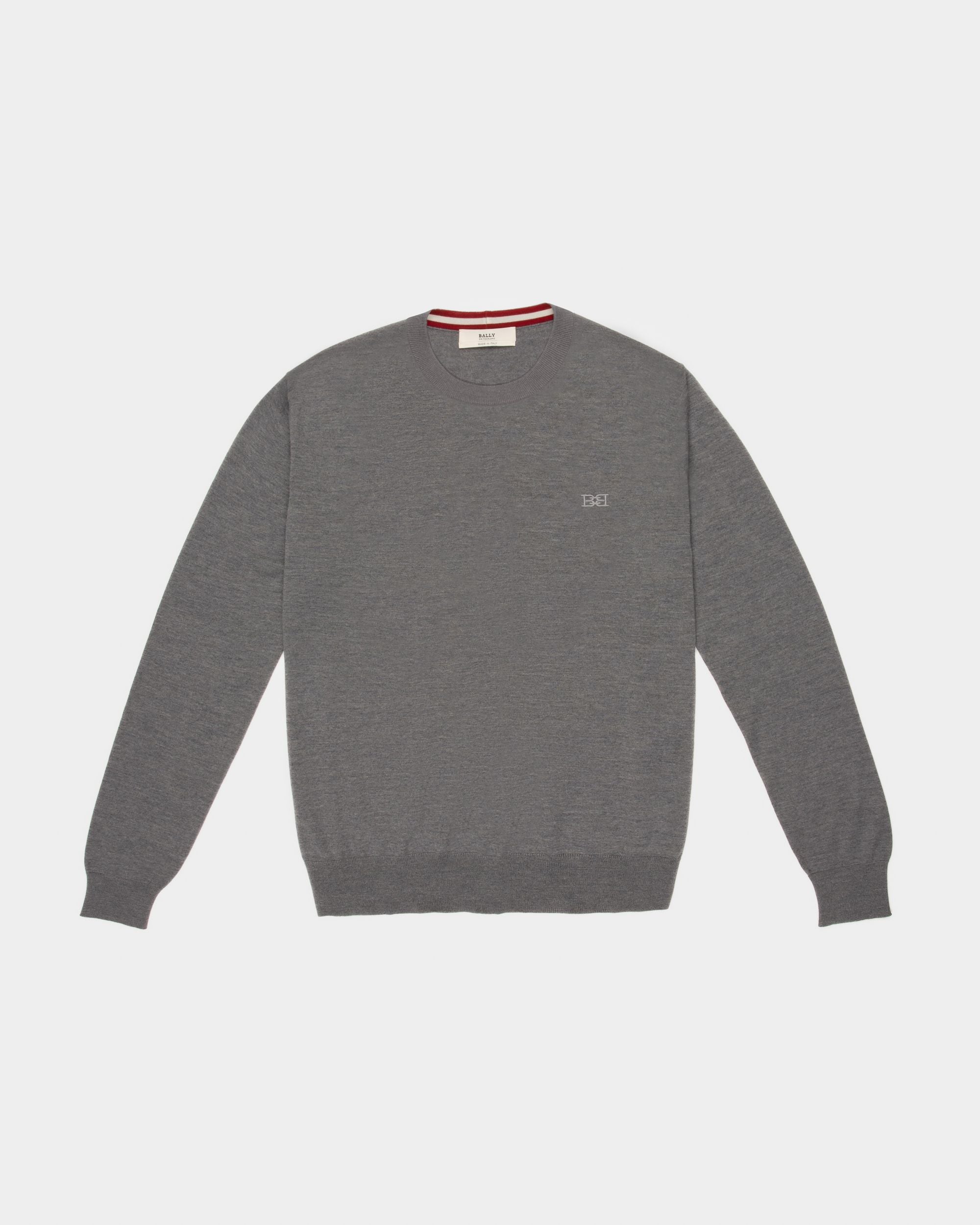 Pull En Laine Mérinos Grise - Homme - Bally - 01