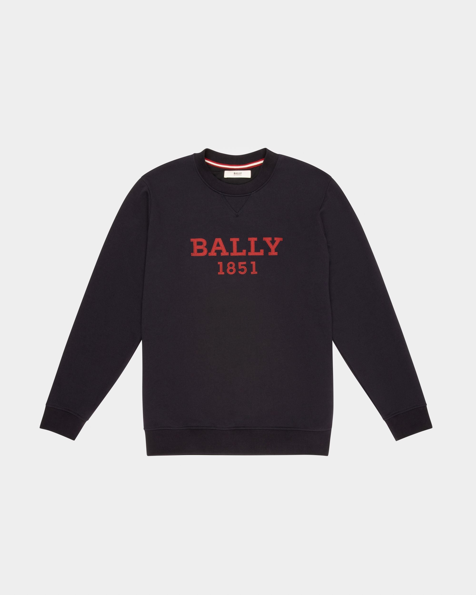 Pull En Coton Bleu Marine - Homme - Bally - 01