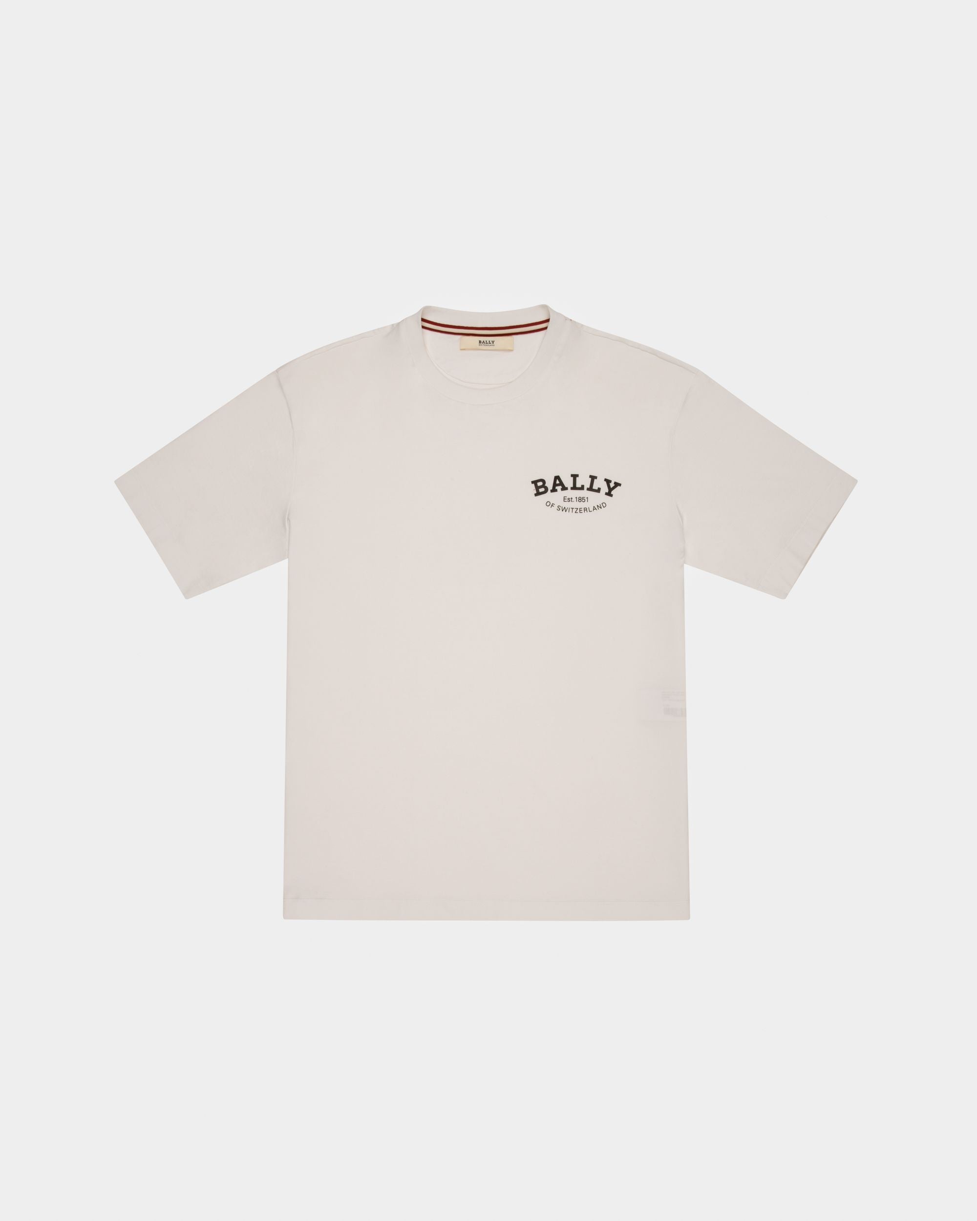 T-Shirt En Coton Blanc - Homme - Bally - 01