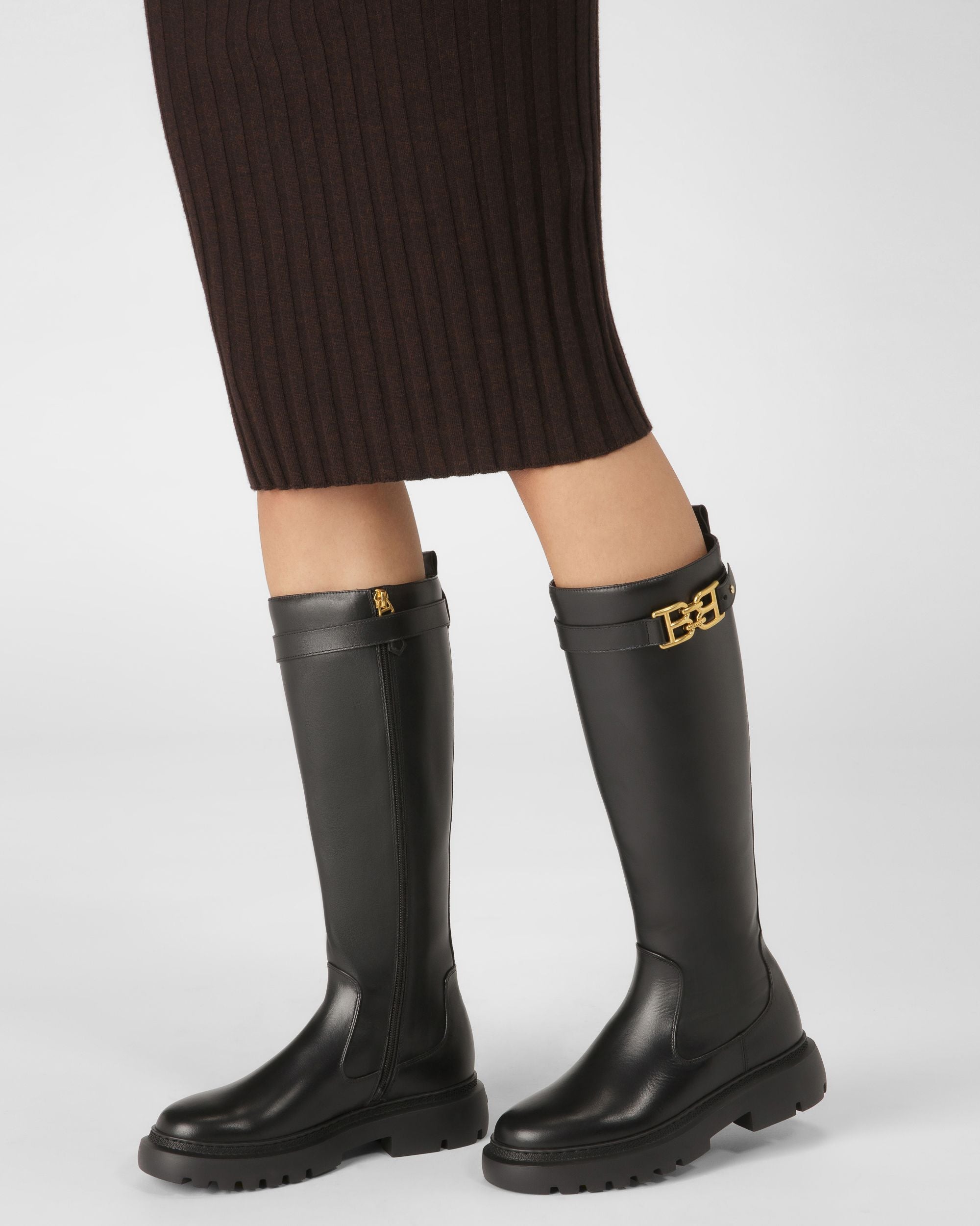 Gaila Bottes En Cuir Noir - Femme - Bally - 02