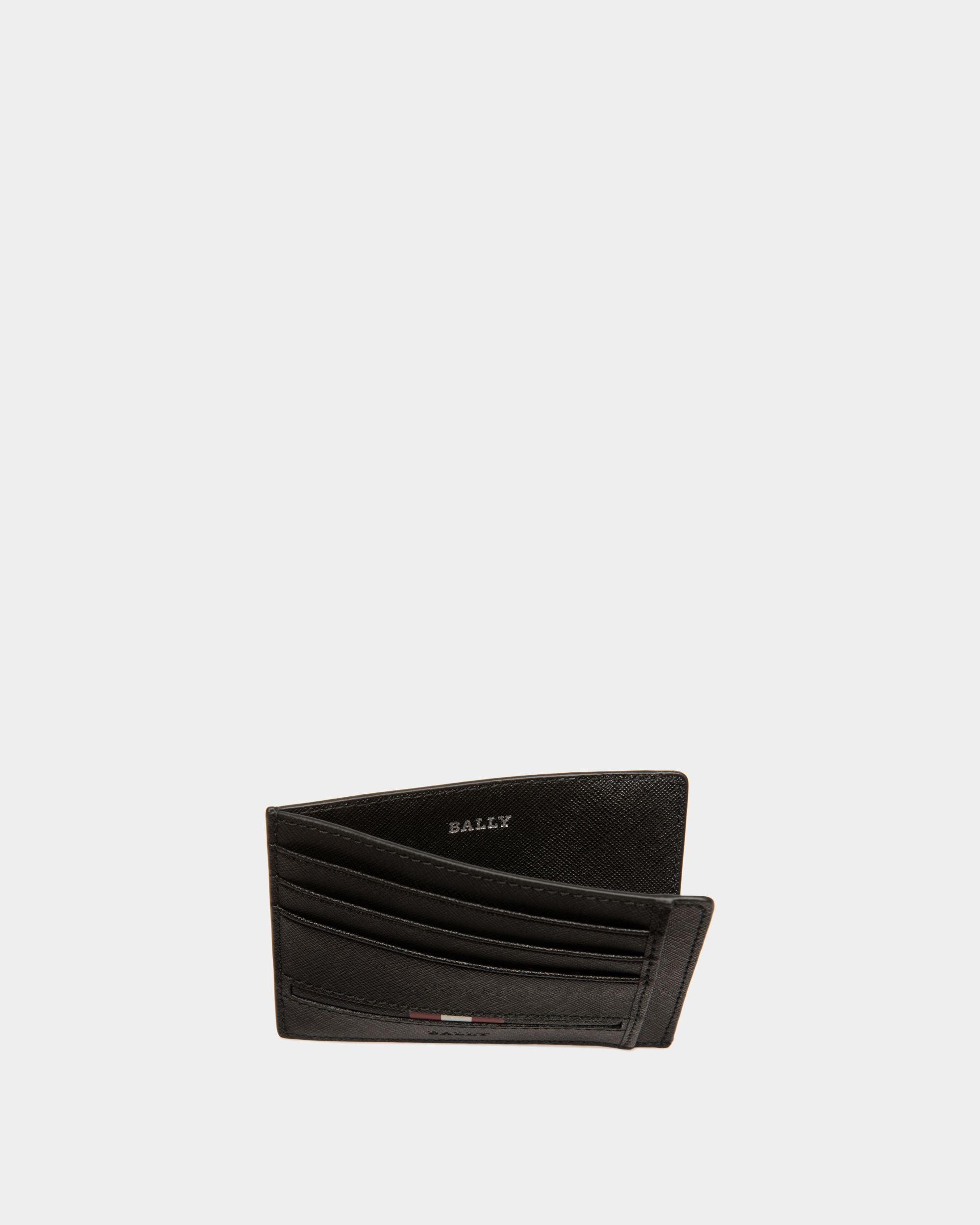 Porte-Cartes De Visite En Cuir Gaufré Noir - Homme - Bally - 03
