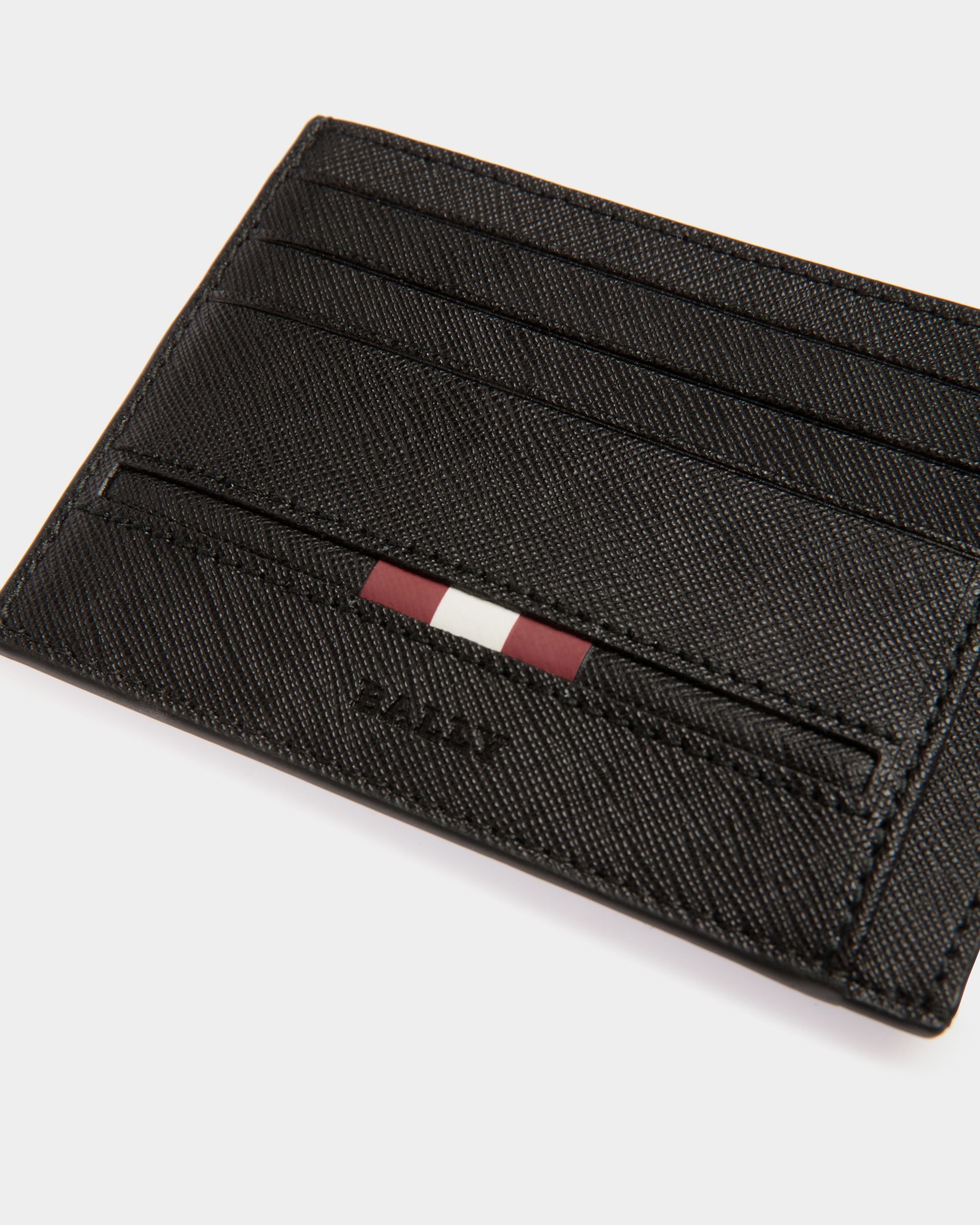 Porte-Cartes De Visite En Cuir Gaufré Noir - Homme - Bally - 04