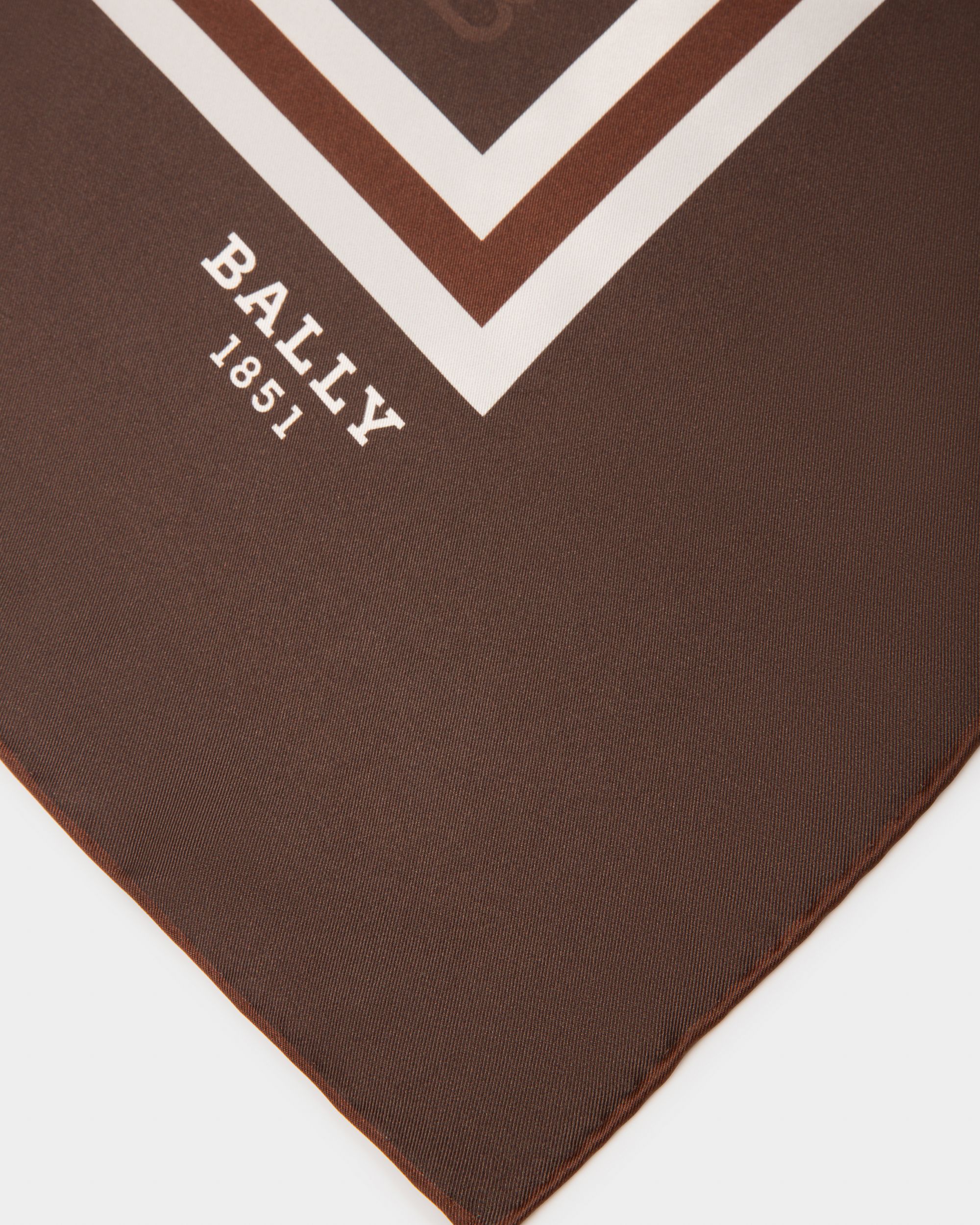 Écharpe En Soie Marron - Femme - Bally - 02