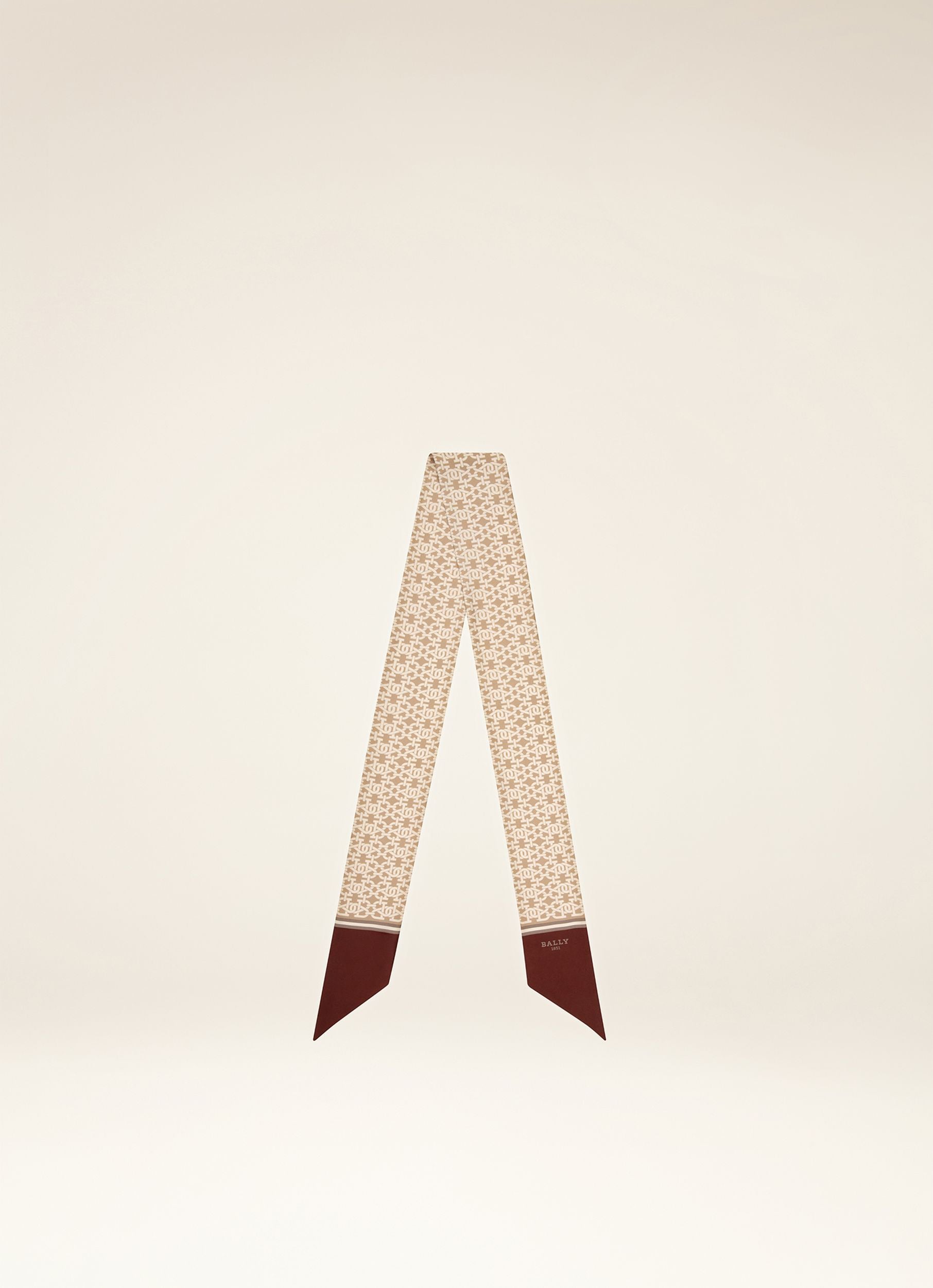Bandeau En Soie Rouge Héritage - Femme - Bally - 01