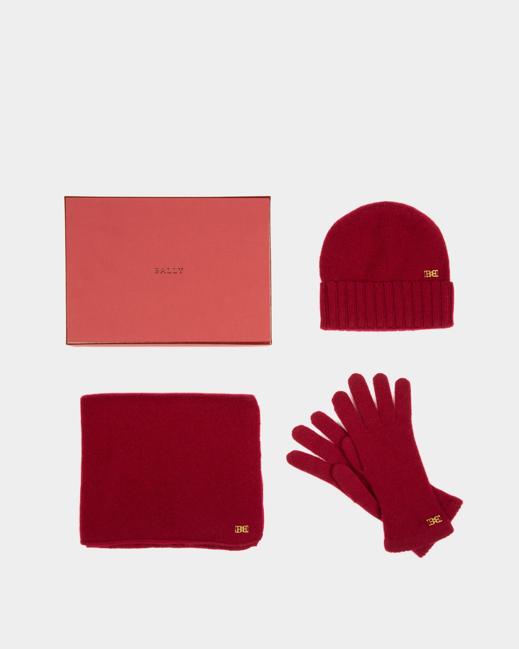 Set D'Accessoires En Cachemire Rouge Héritage - Femme - Bally - 07