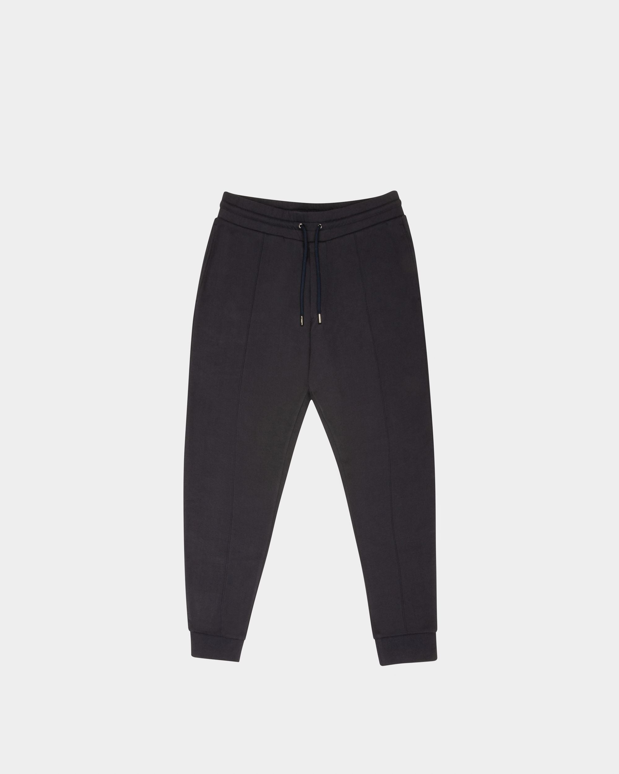 Pantalon De Survêtement En Coton Bleu Marine - Homme - Bally - 01