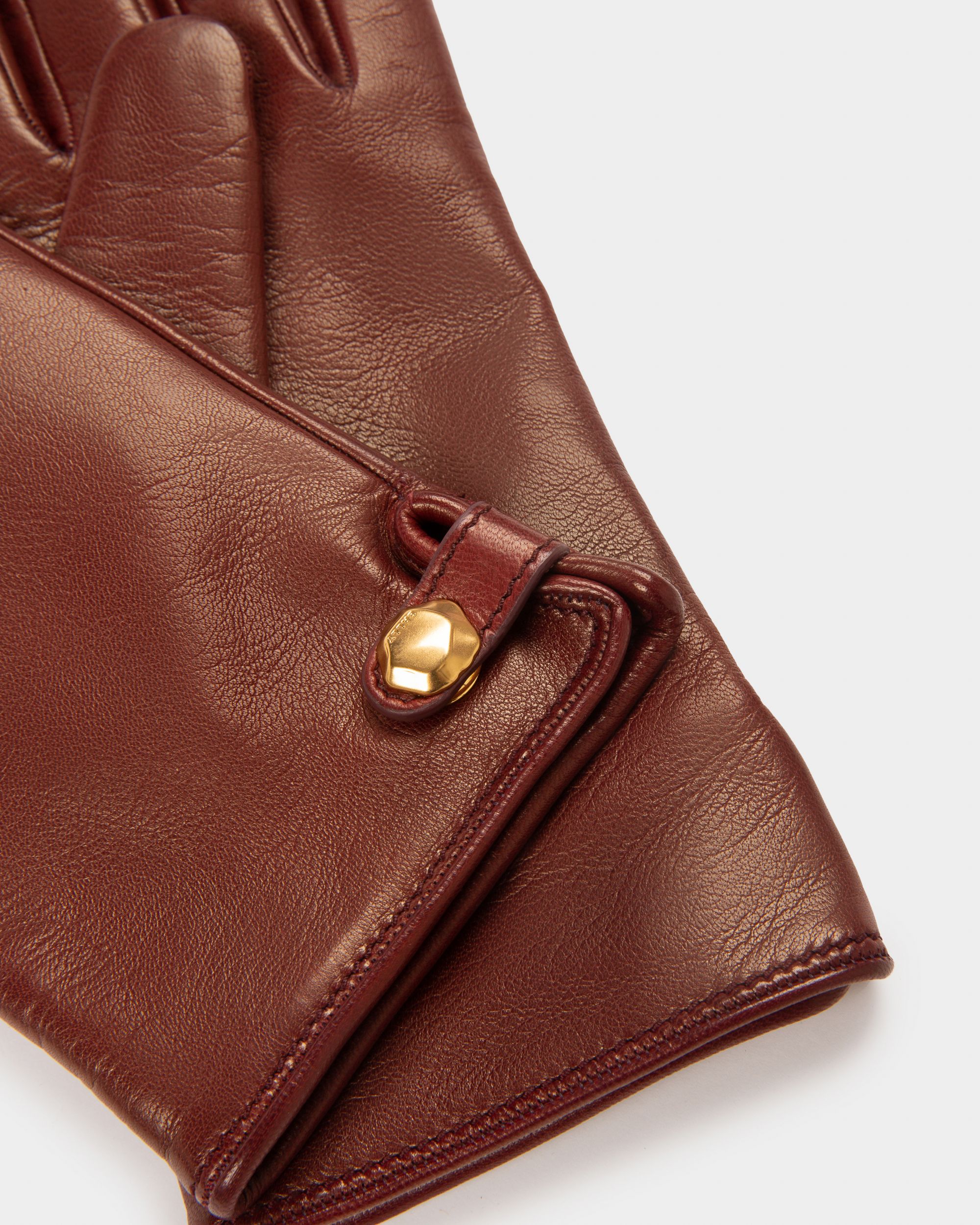 Gants En Cuir Rouge Héritage - Femme - Bally - 02