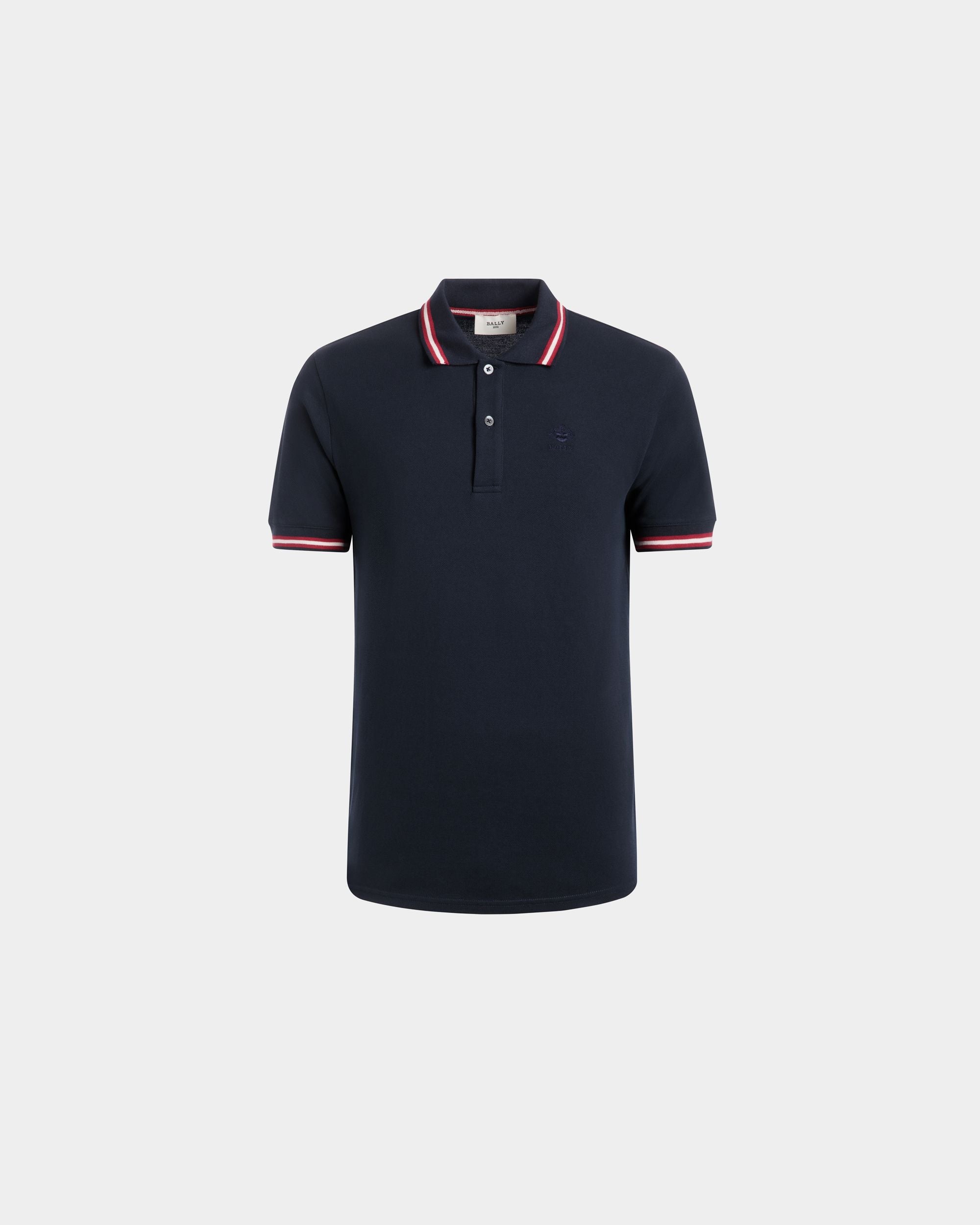 Polo In Blue Cotton - Homme - Bally - 01