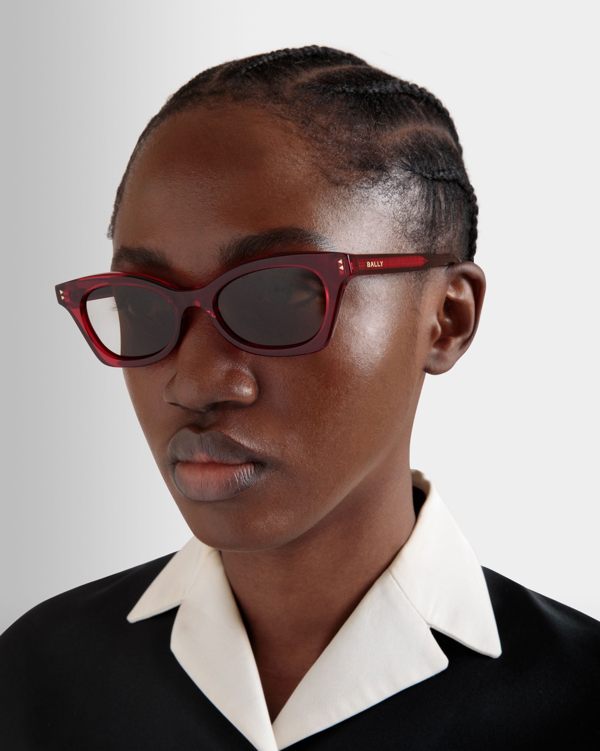 Lunettes De Soleil Sue En Acétate Rouge - Femme - Bally - 02