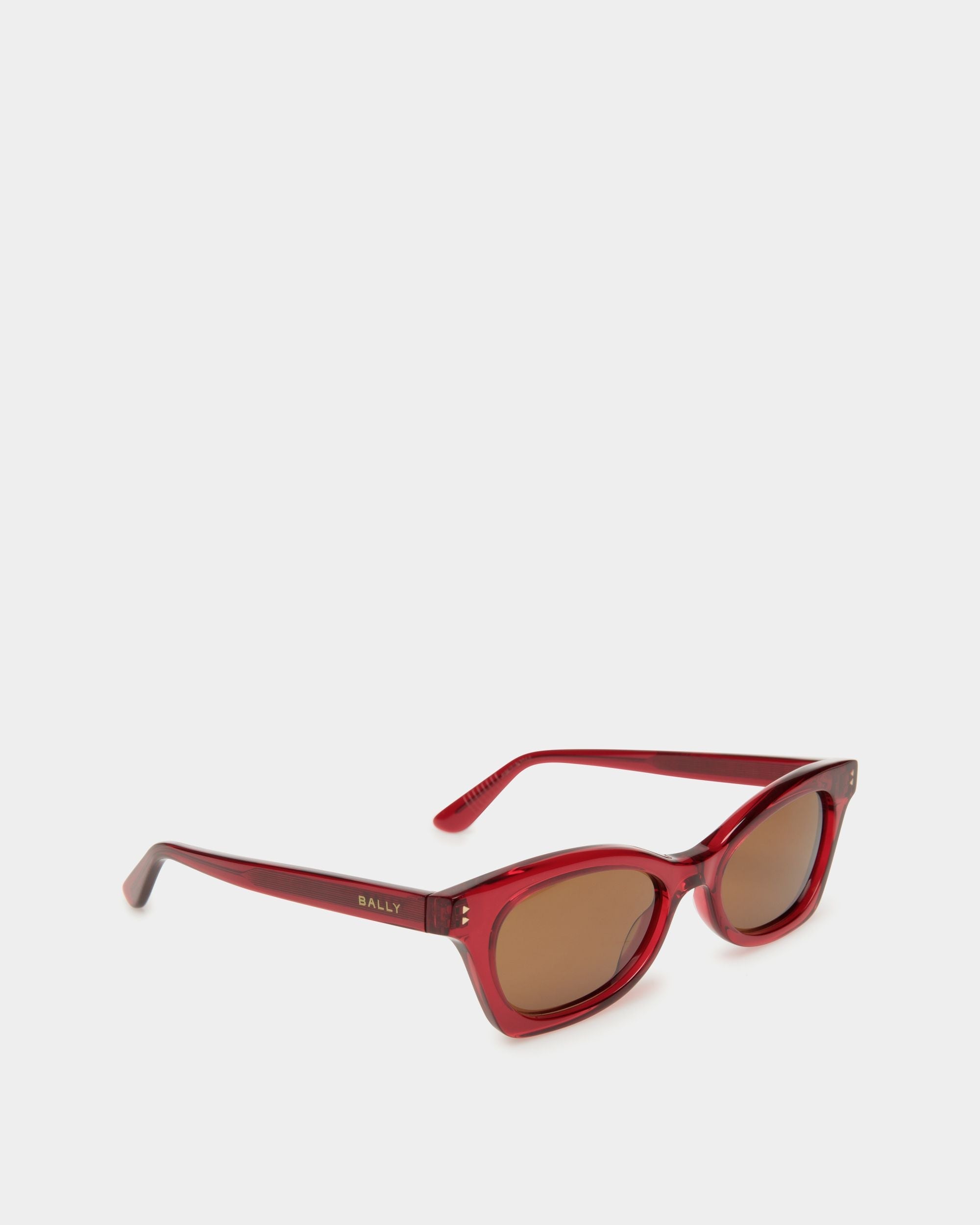 Lunettes De Soleil Sue En Acétate Rouge - Femme - Bally - 03