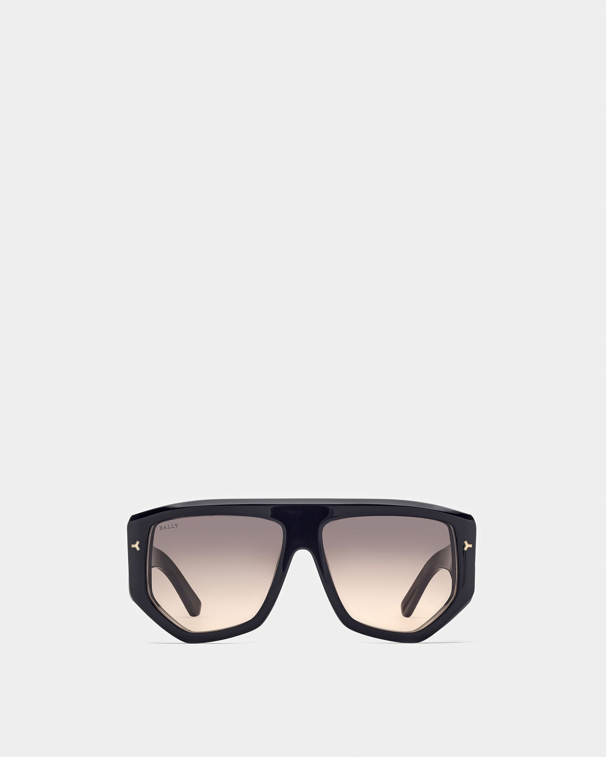 Meg Lunettes De Soleil À Monture Cerclée Géométrique En Plastique Noir Brillant - Other - Bally - 01