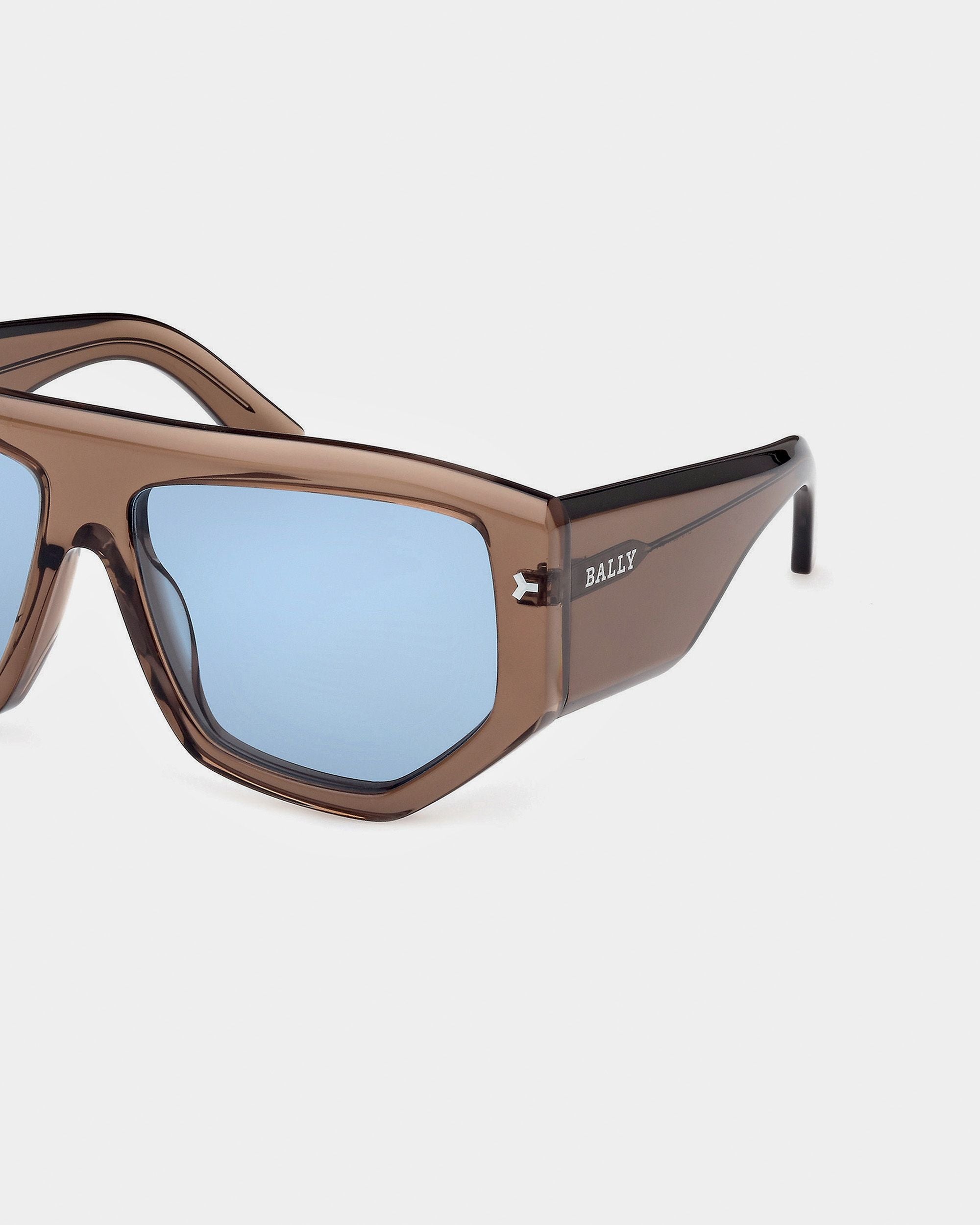 Meg Lunettes De Soleil À Monture Cerclée Géométrique En Plastique Beige Brillant - Other - Bally - 03