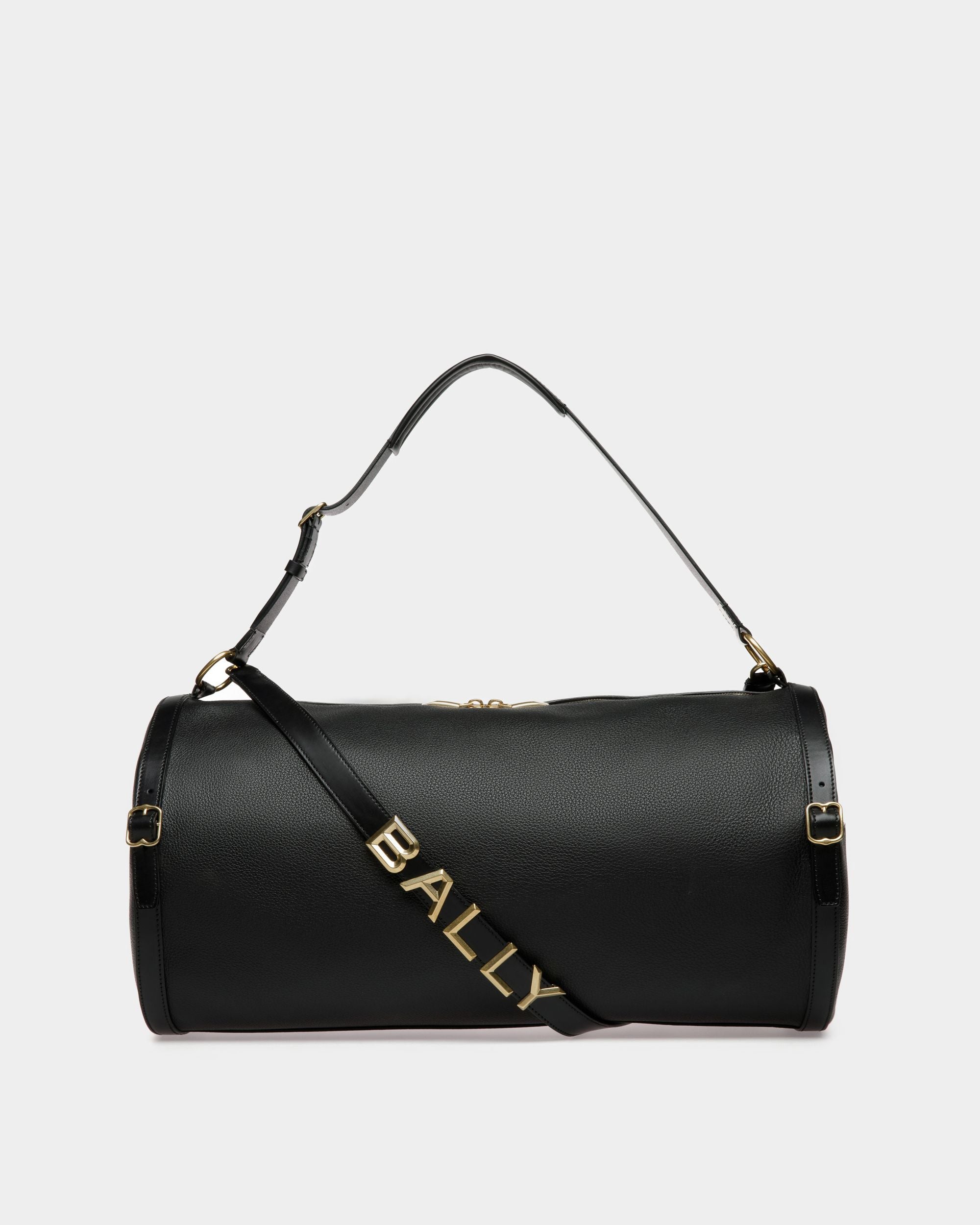 Grand Sac De Sport En Cuir Noir - Homme - Bally - 01