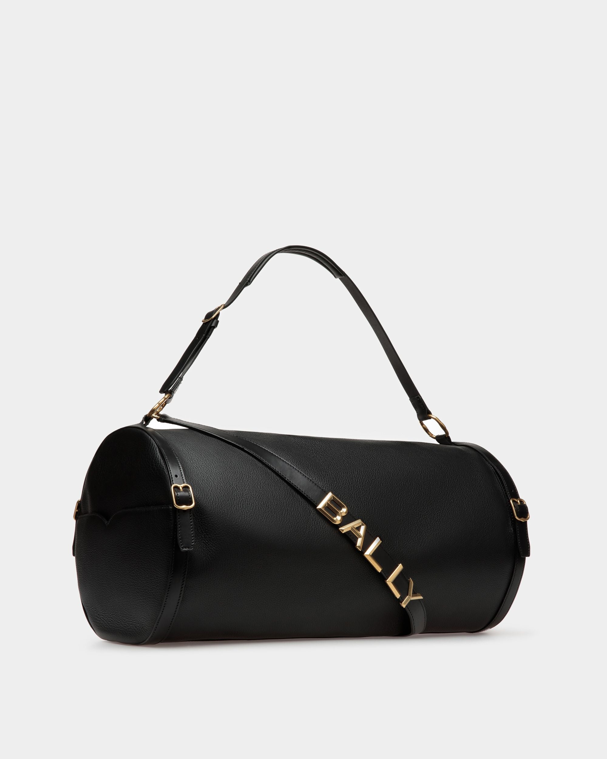 Grand Sac De Sport En Cuir Noir - Homme - Bally - 03