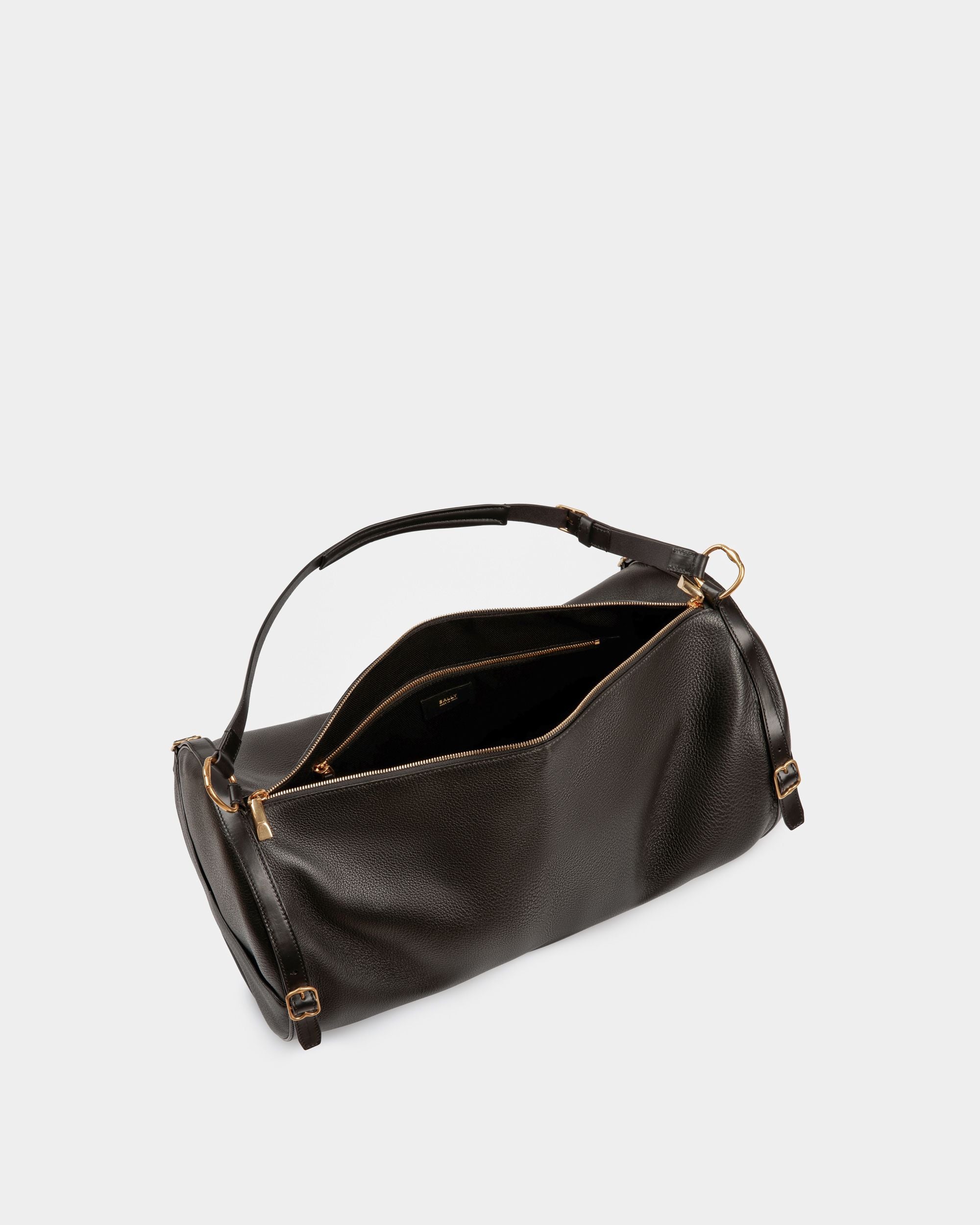 Grand Sac De Sport En Cuir Noir - Homme - Bally - 04