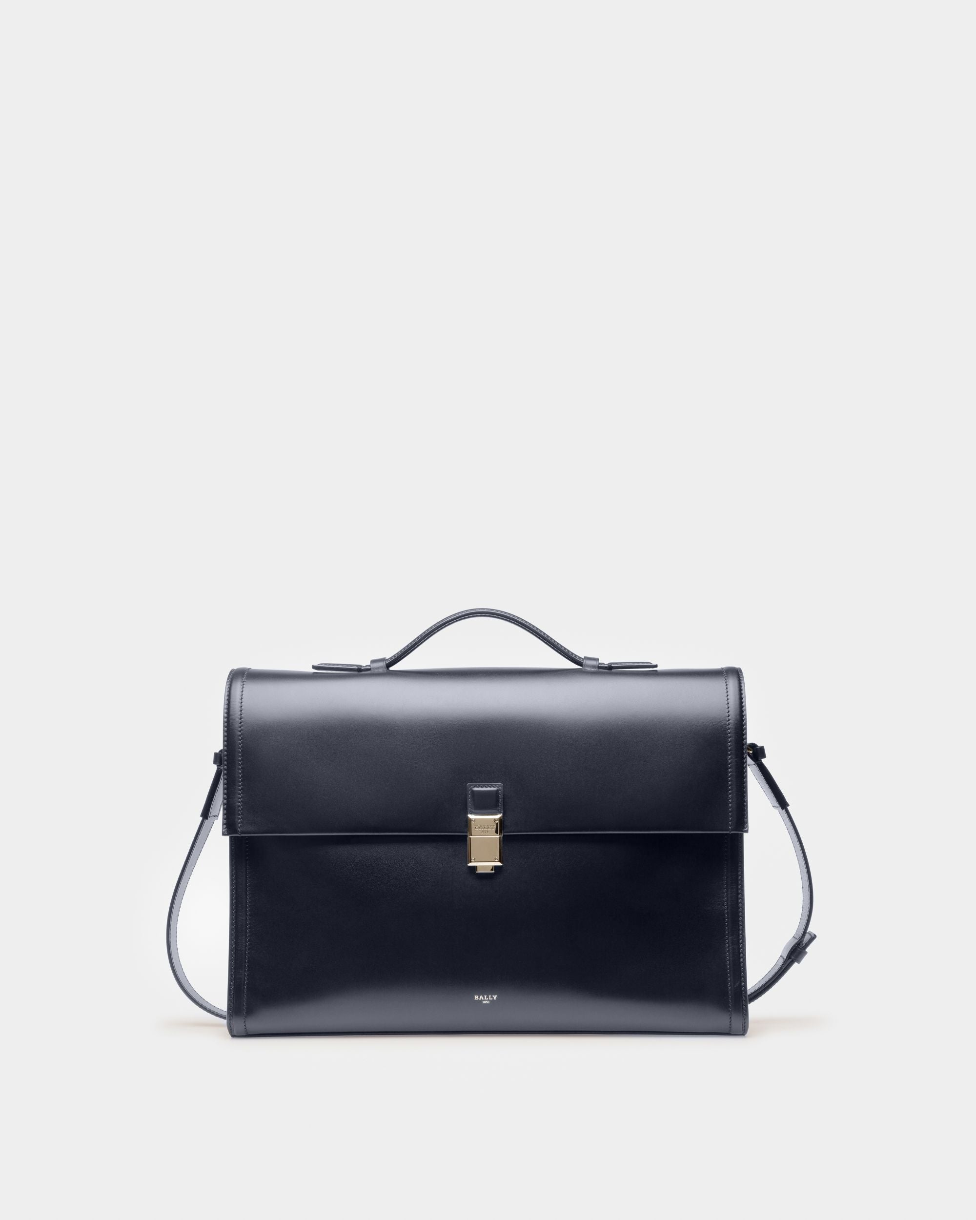 Soroh Serviette En Cuir Bleu Marine - Homme - Bally - 01